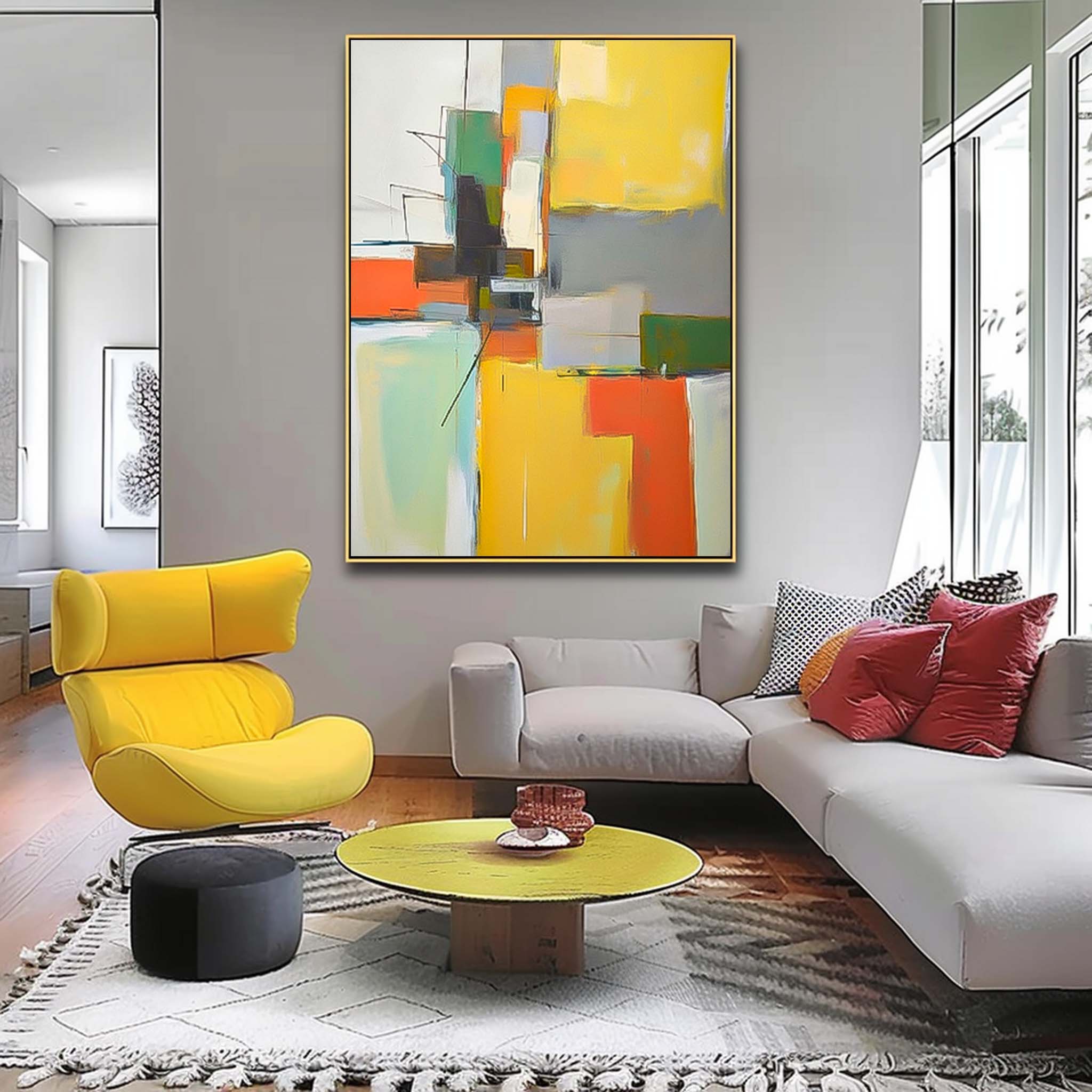 Cheap Vibrant Color Abstract Wall Art Large Contemporary Acrylic Painting On Canvas Graet Quality artworks
