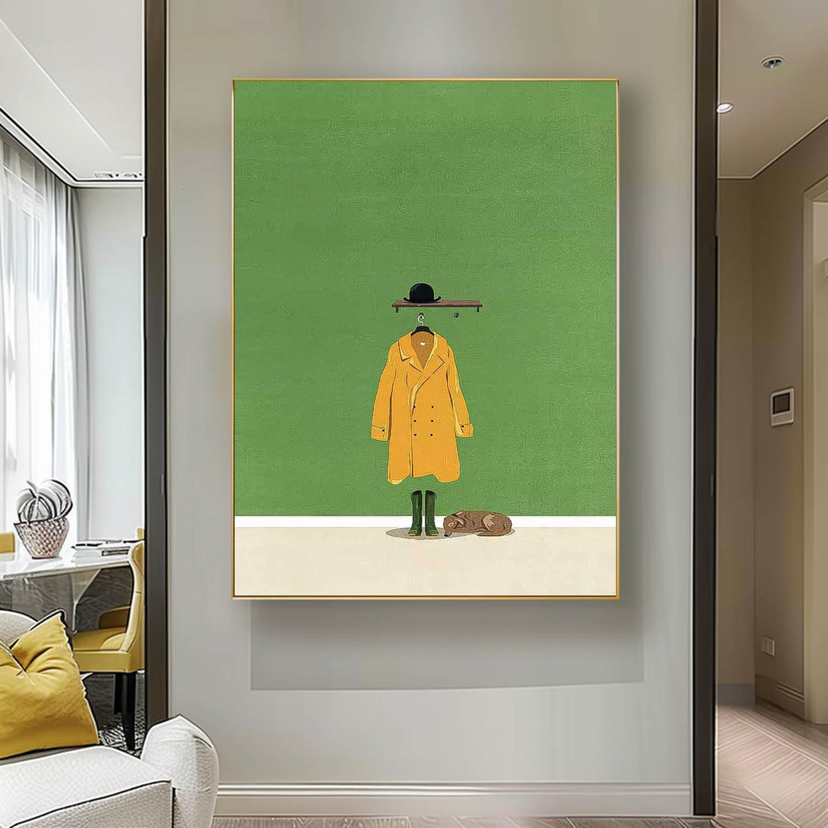Green Minimalist Canvas Oil Painting Large Abstract Acrylic Painting Original Impressionist Realism Home Decor