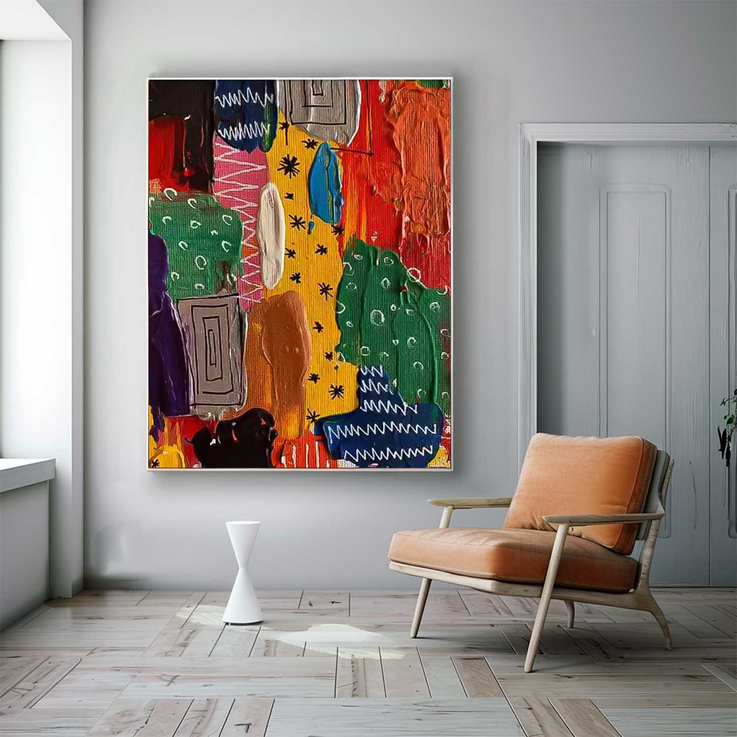 Large Graffiti Modern Acrylic Painting On Canvas Colorful Texture Abstract Oil Painting Original Artwork
