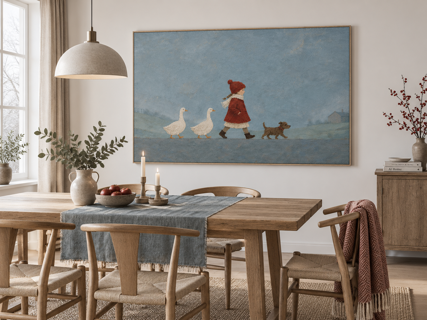 Whimsical Storybook Art For Kids Room Modern Nursery Wall Decor Painting