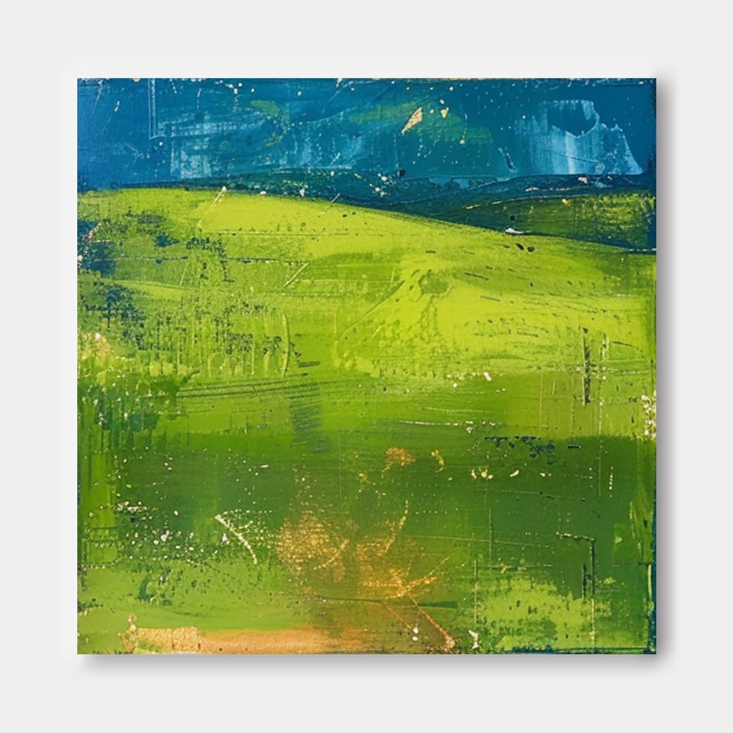 Large Abstract Field Oil Painting On Canvas Modern Nature Art Original Wall Art for Living Room