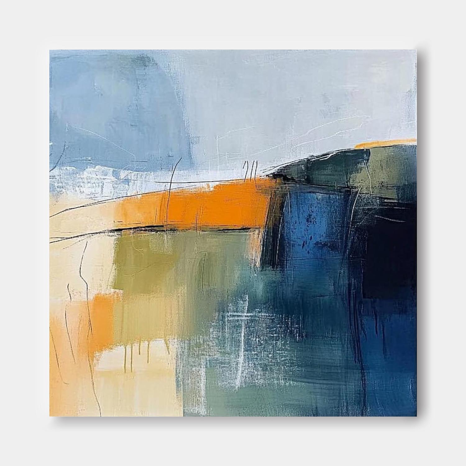Large Abstract Oil Painting Original Canvas Wall Art Modern Textured Painting for Living Room Office Bedroom