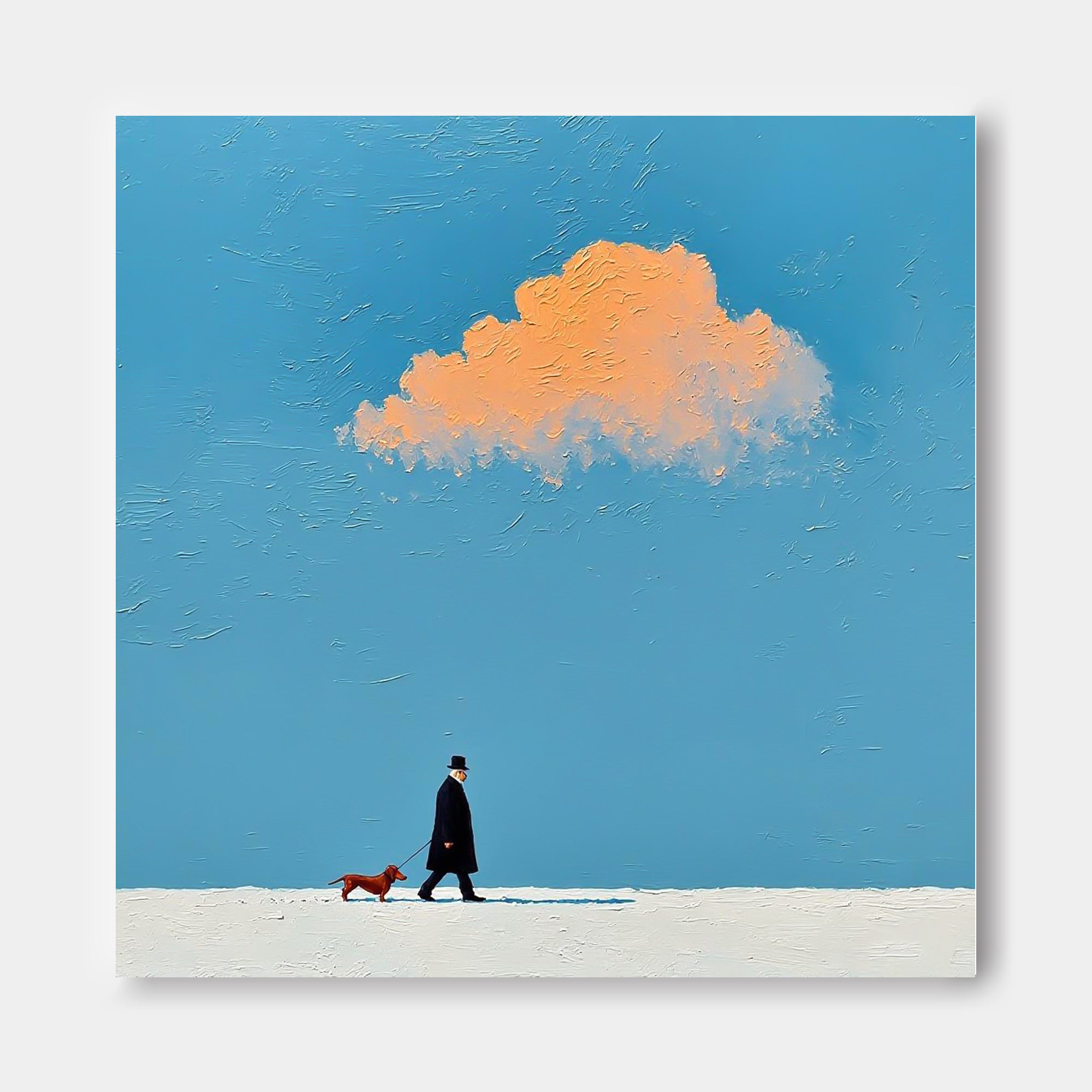 Original Minimalism Artwork Abstract Figure Painting Canvas Large Walking The Dg Wall Art Home Decor