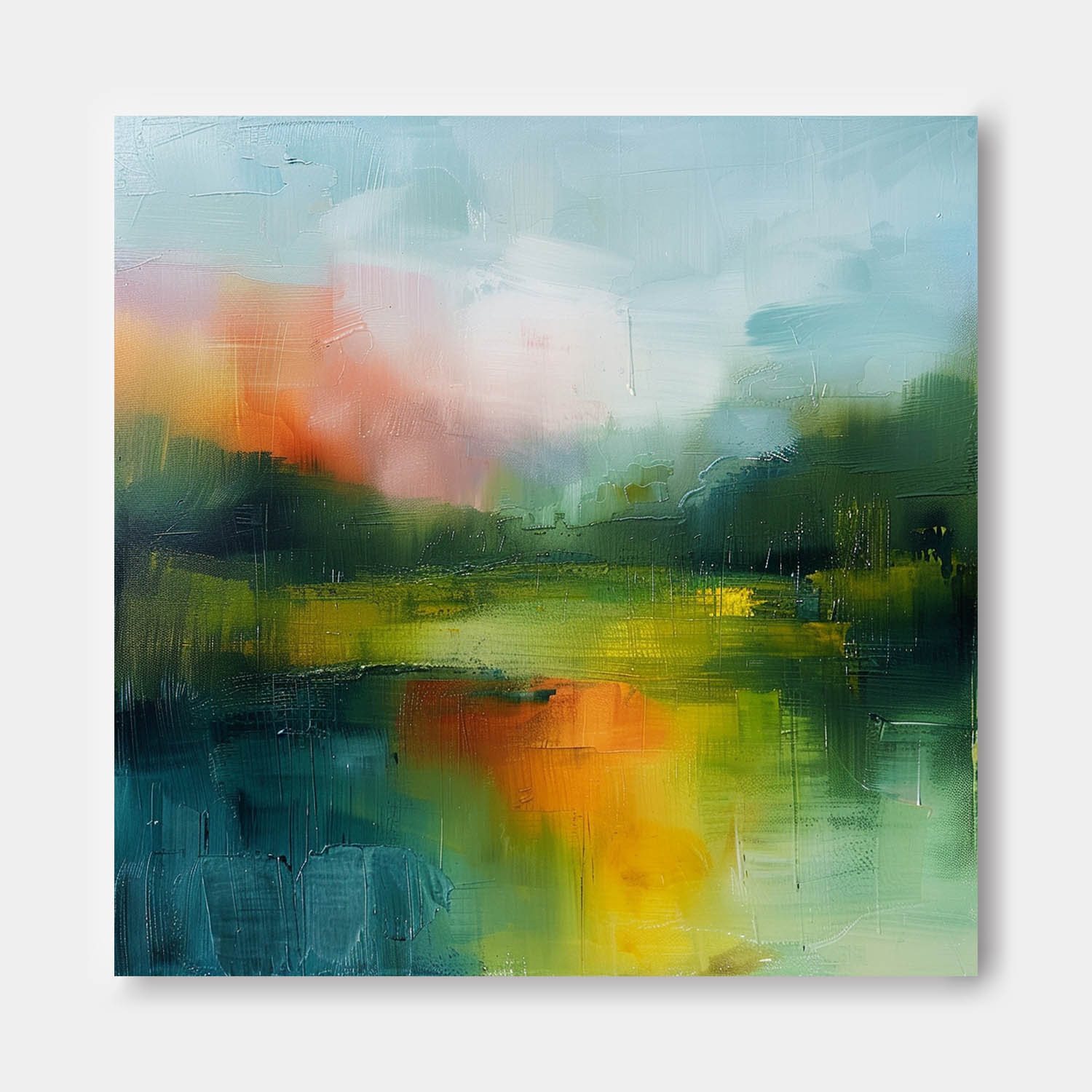 Large Abstract Oil Painting Canvas Modern Scenery Nature Art Original Landscape Wall Art Home Decor