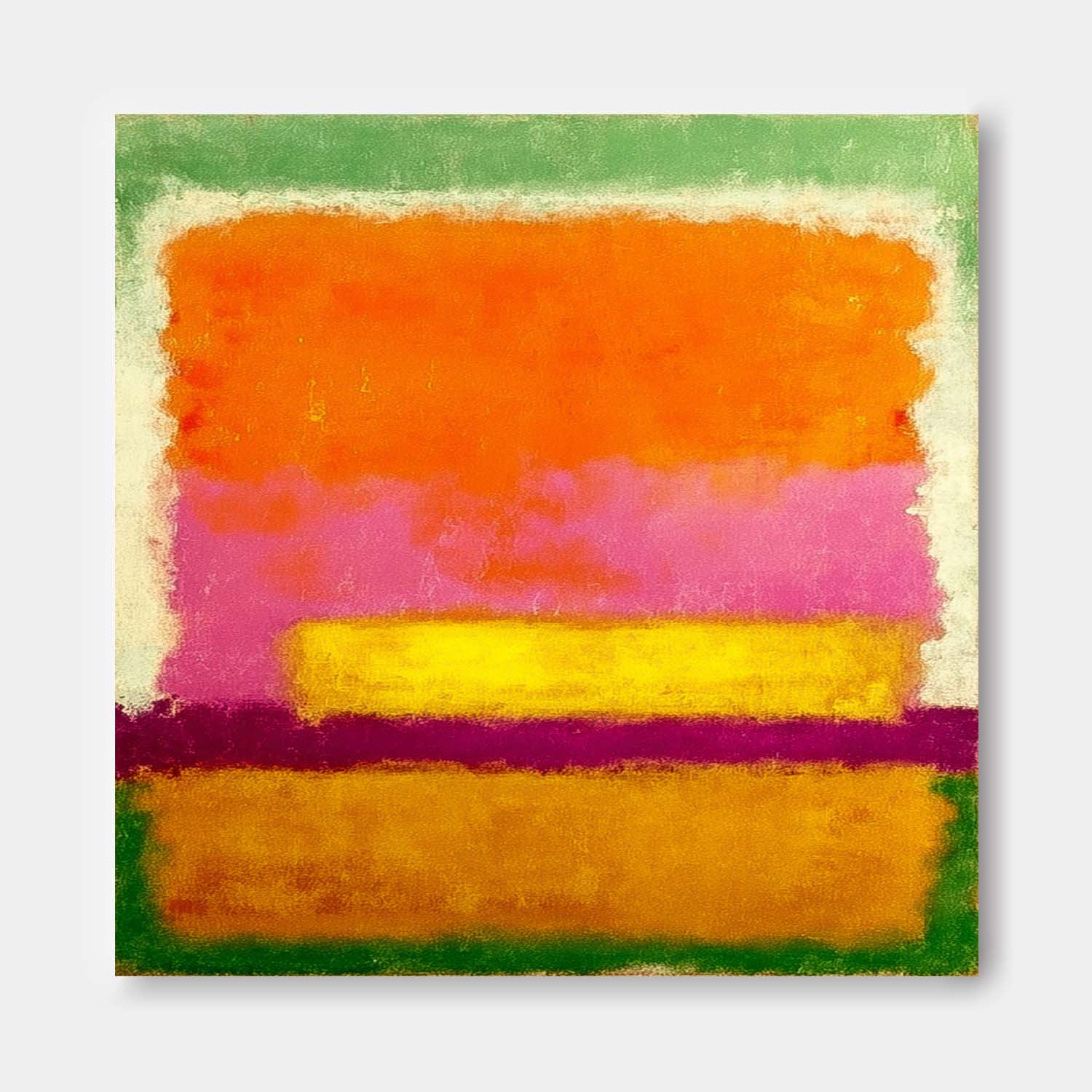 Large Geometry Painting Framed Abstract Vibrant Color Splicing Acrylic painting Original Wall Art