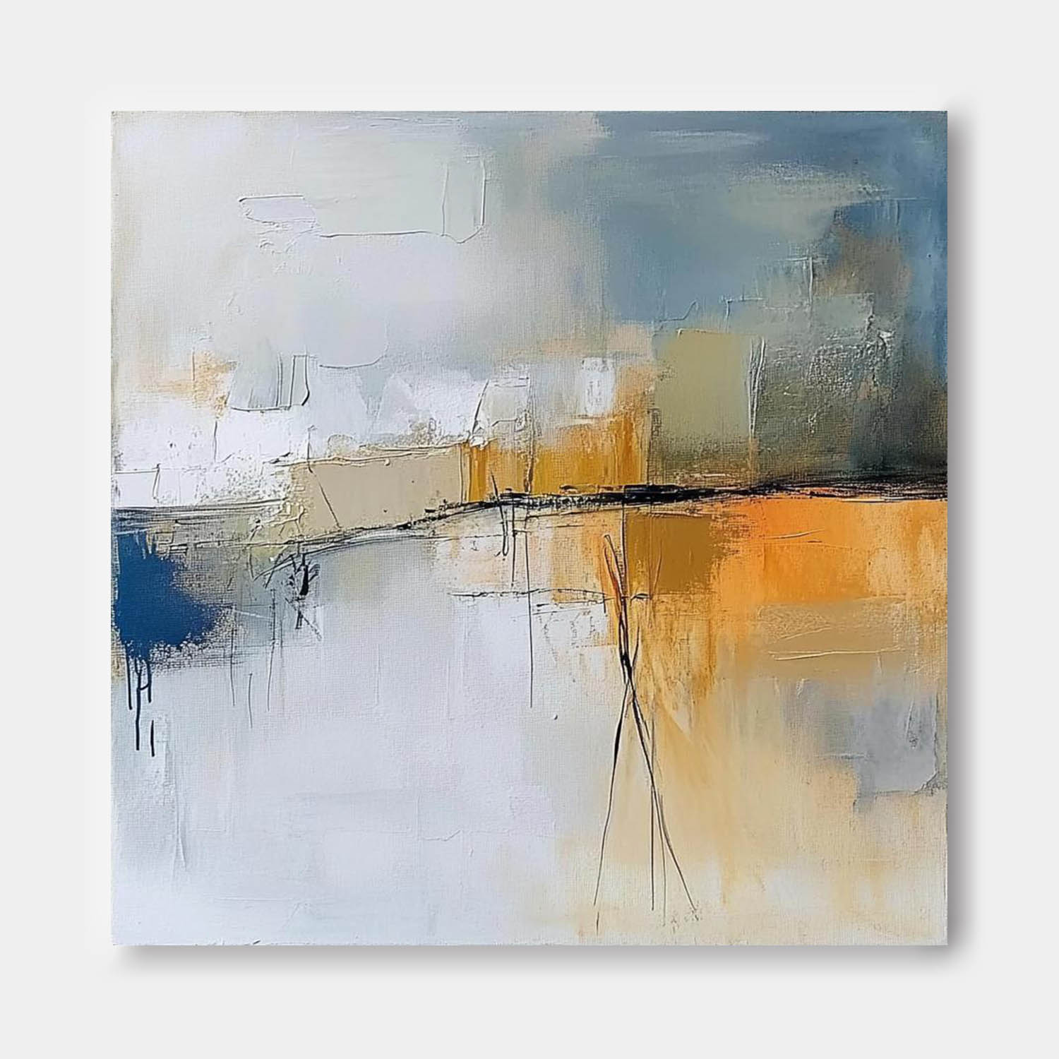 Original Hand-painted Canvas Scenery Wall Art Modern Textured Artwork Large Abstract Oil Painting