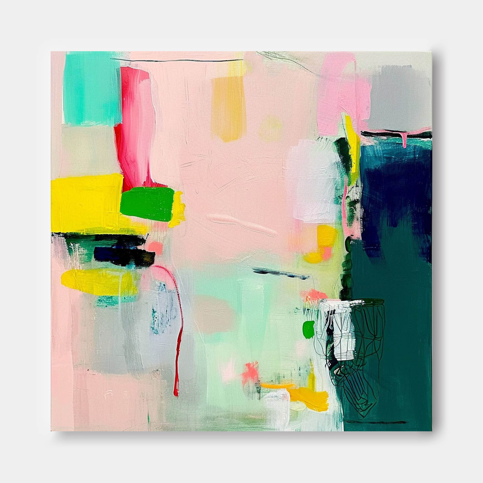 Original Abstract Art For Sale Warm Color Abstract Painting Canvas Contemporary New Painting Home Decor