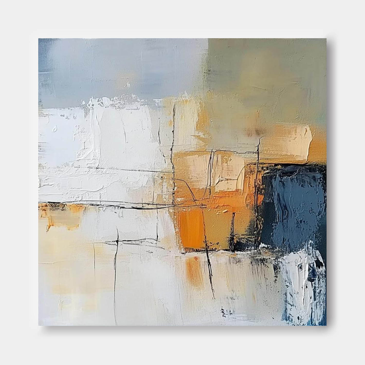 Original Hand-painted Canvas Wall Art Modern Minimalist Textured Artwork Large Abstract Oil Painting