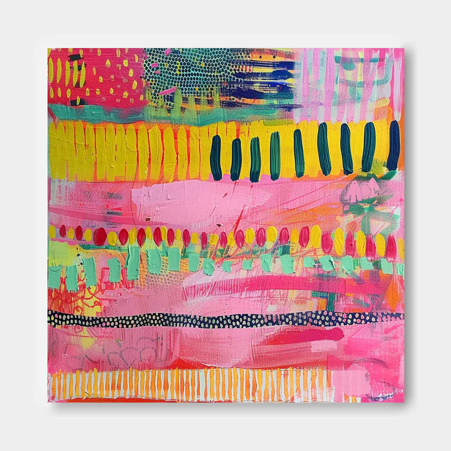 Modern Textured Artwork Large Graffiti Abstract Oil Painting Coloeful Original Hand-painted Canvas Wall Art