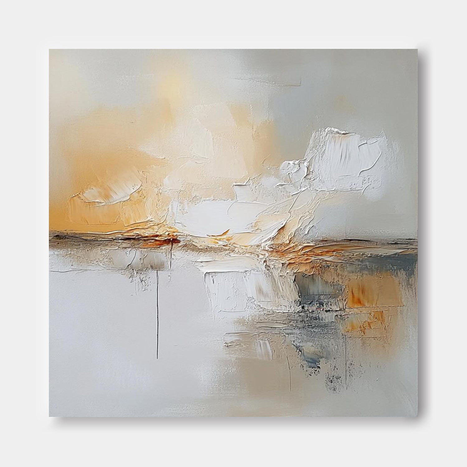 Large Abstract Oil Painting Original Hand-painted Canvas Wall Art Modern Minimalist Textured SceneryArtwork