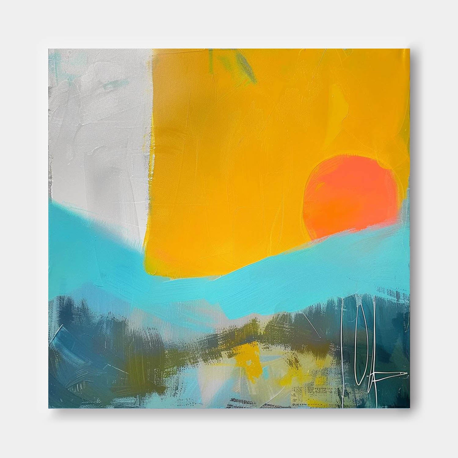 Modern Abstract Acrylic painting Graffiti Texture Painting Abstract Oil Painting Original Sunset Artwork