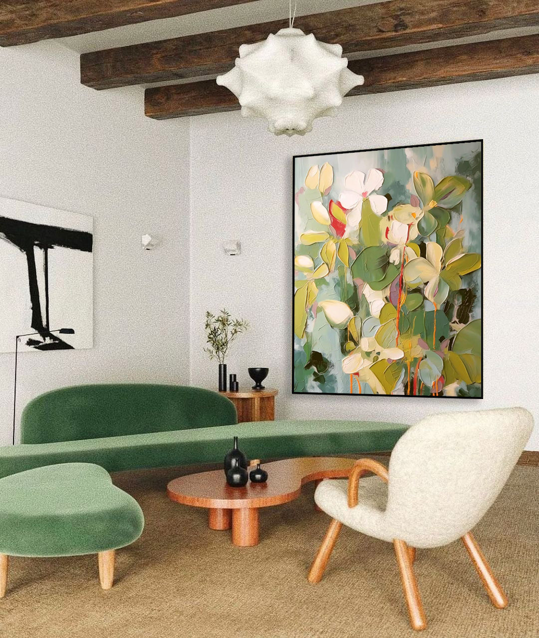 Acrylic Flower Painting Contemporary Flower Paintings Impressionist Flower Paintings Large Floral Canvas Wall Art