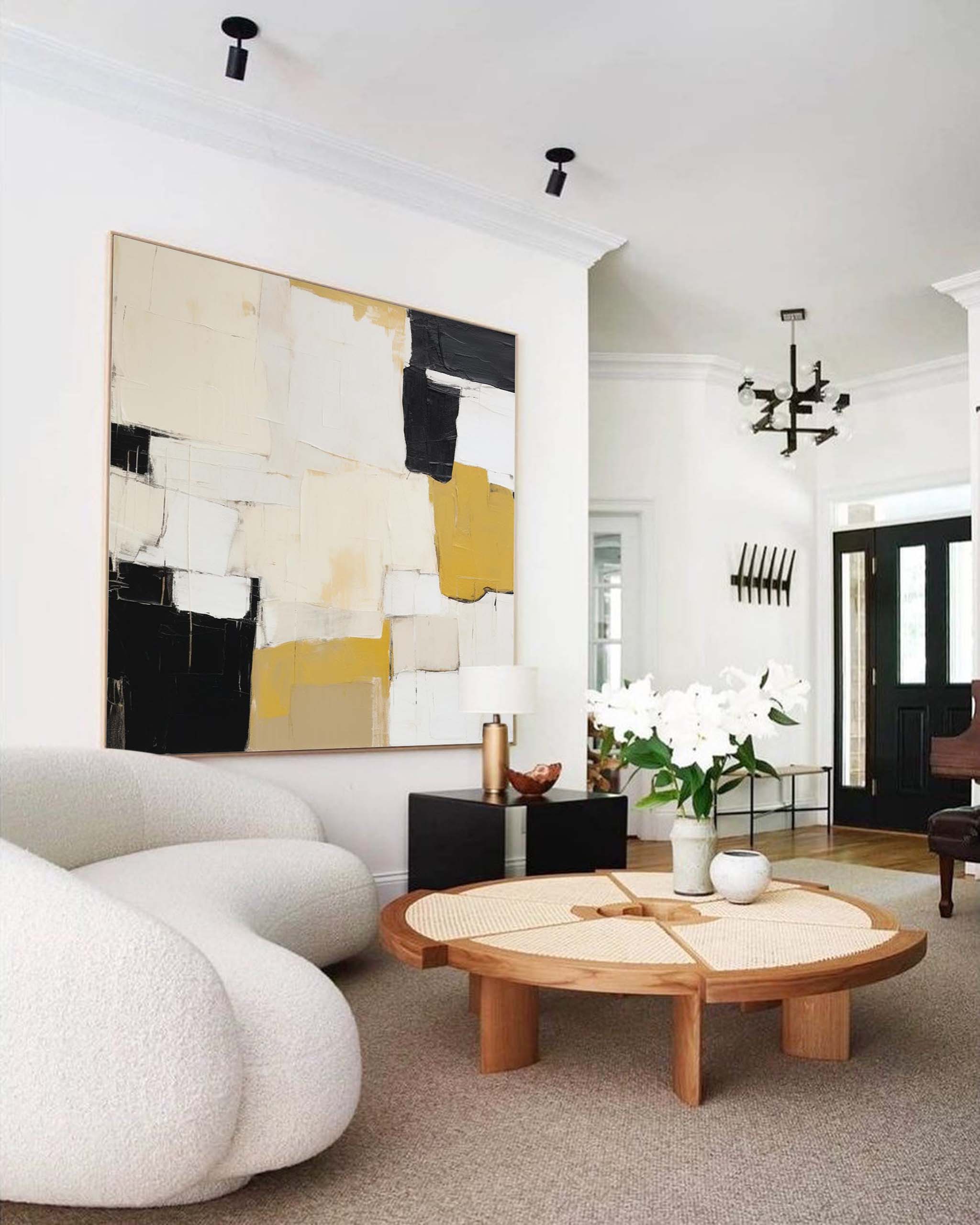 Large Acrylic Painting On Canvas Abstract Oil Painting Farme Original Modern Wall Art Home Decor