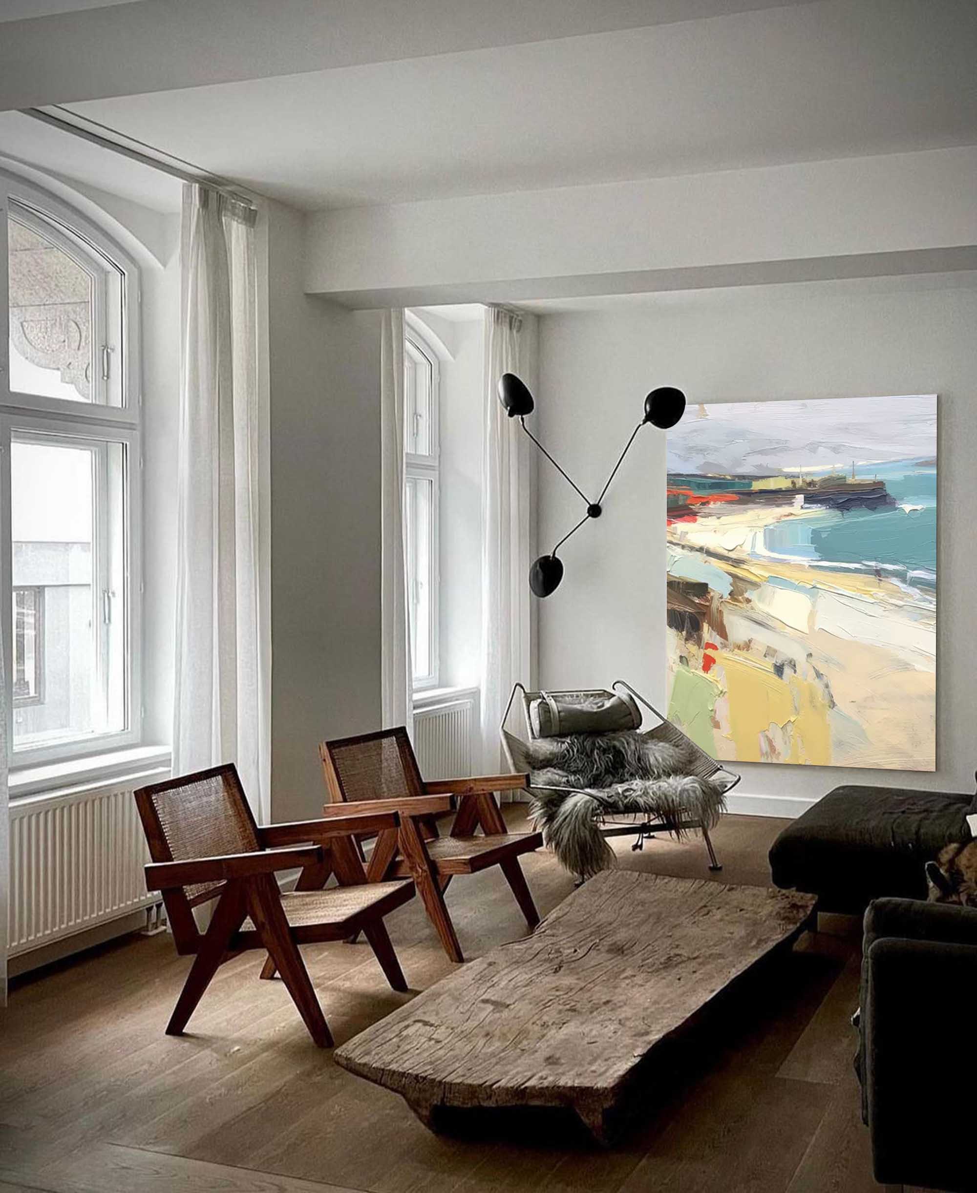 Large Landscape Painting On Canvas Abstract Modern Wall Art Acrylic Painting Home Decor