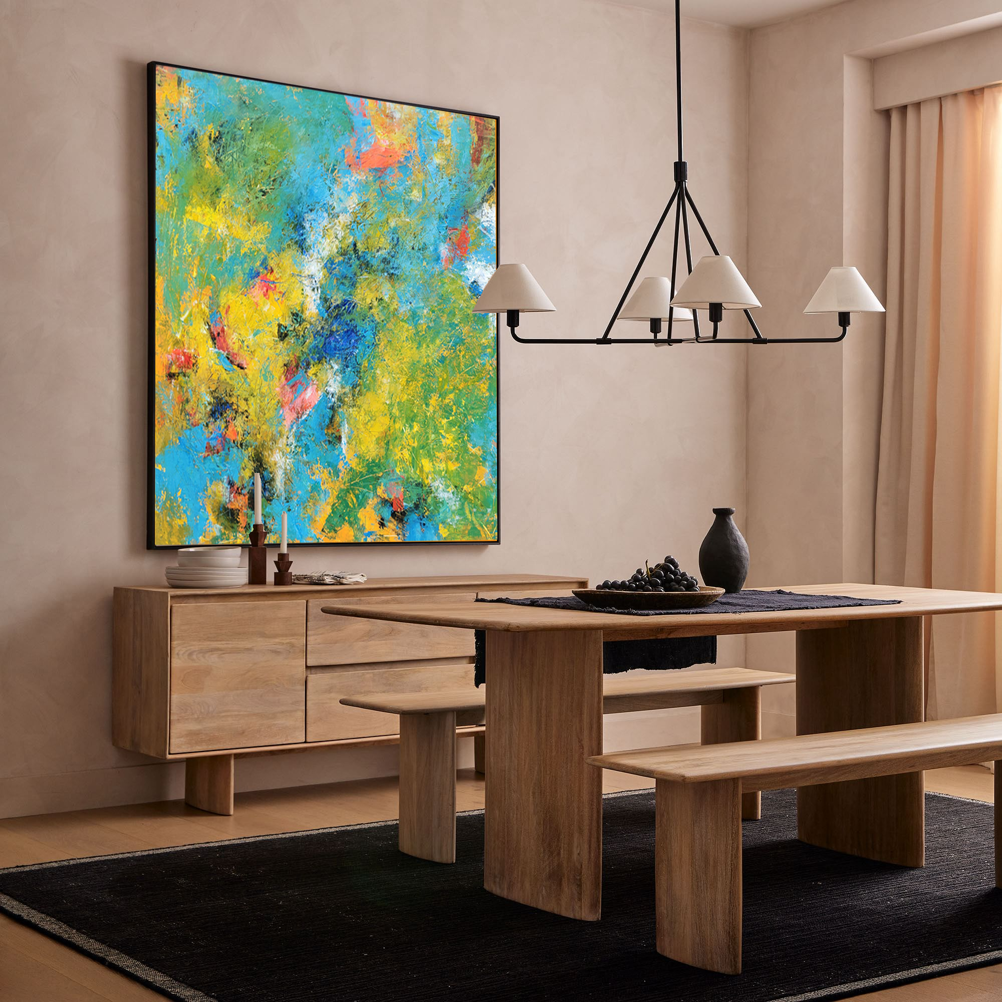 Colorful Abstract Oil Painting On Canvas Original Texture Acrylic Painting Wall Art Modern Living Room Decor