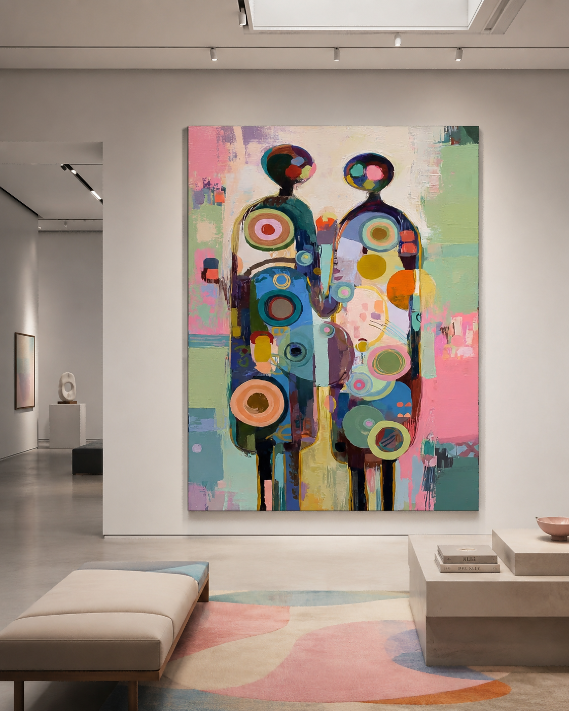 Abstract Romantic Couple Canvas Art For Bedroom And Lounge Walls