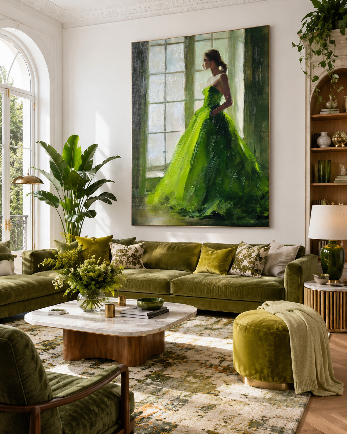 Modern Impressionist Portrait Painting With Expressive Brushstrokes And Light