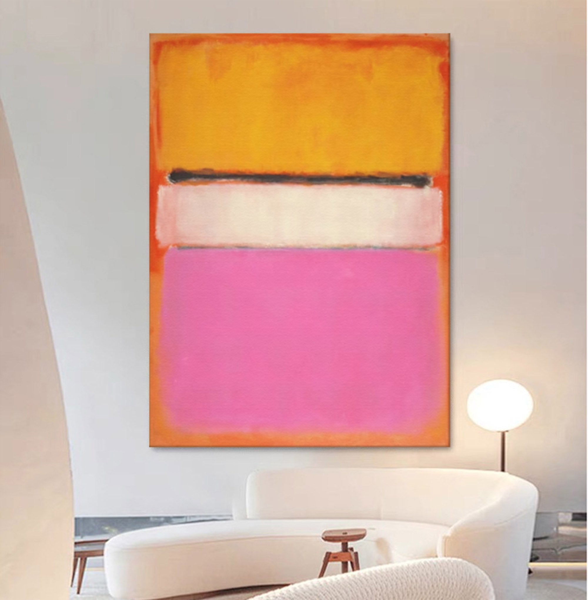 Minimalist Abstract Shapes Wall Art  Modern Color  Minimalist Color painting Living Room