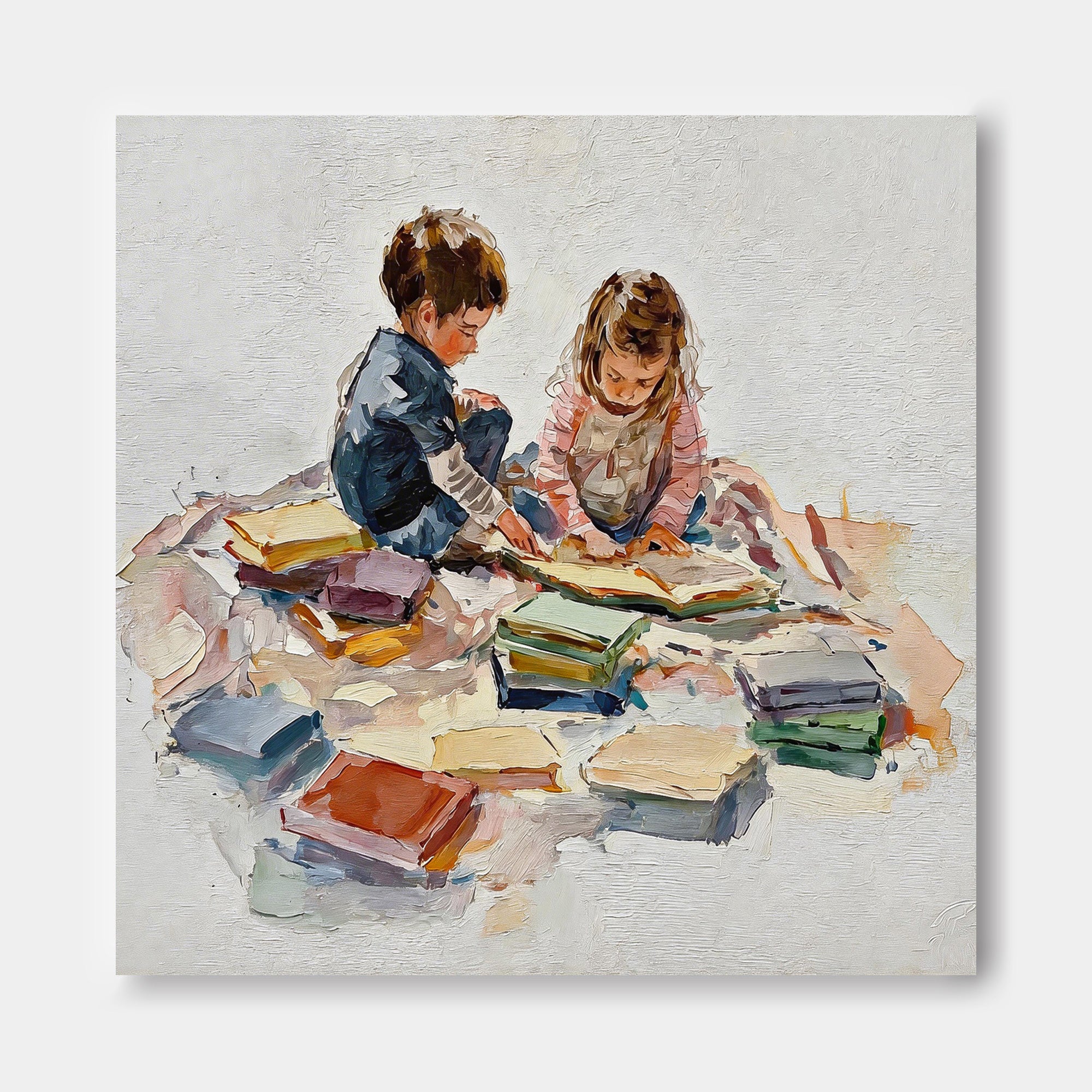 Expressive Impressionist Style Figure Painting With Rich Texture For Modern Home Wall Art