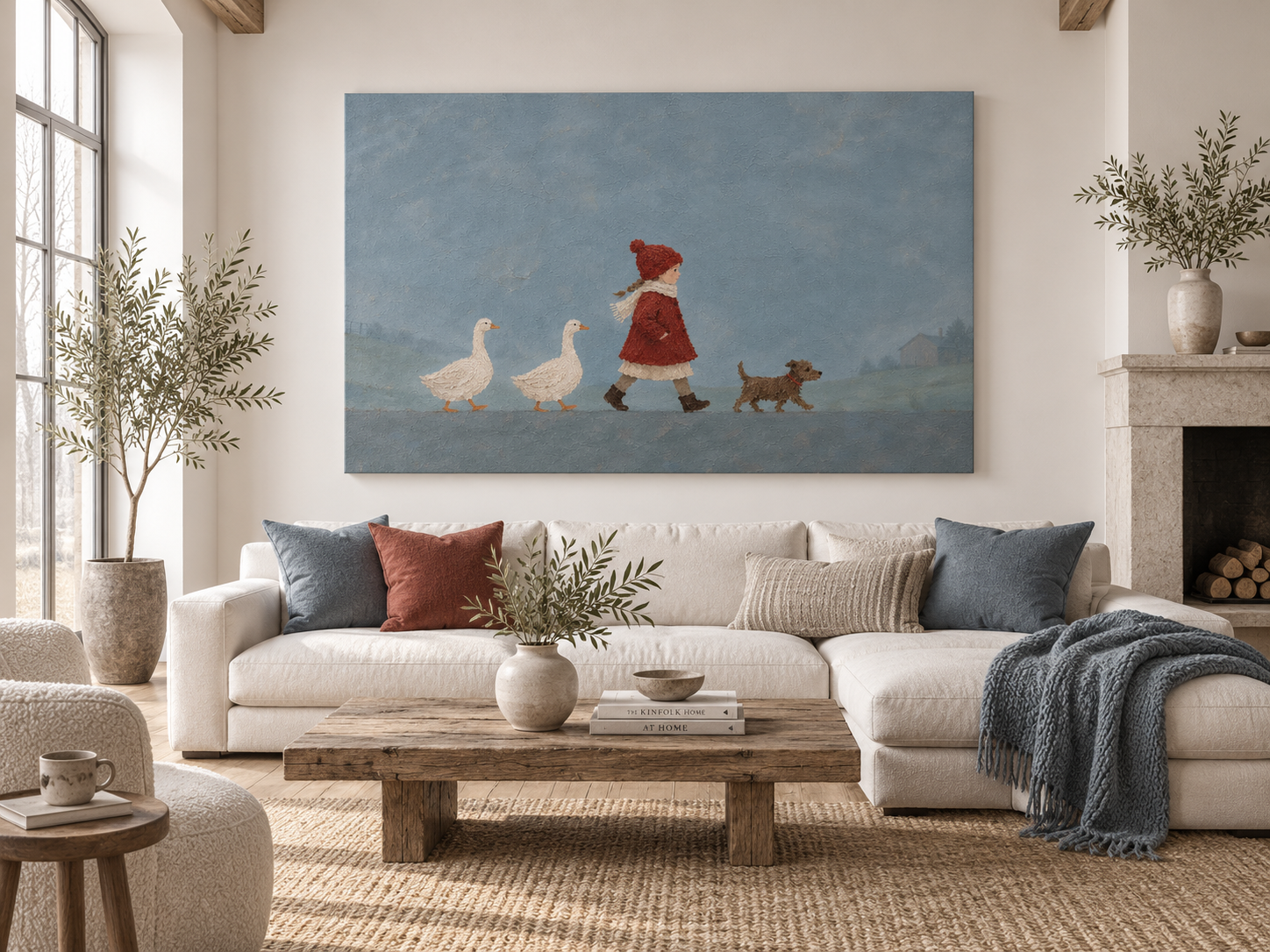 Whimsical Storybook Art For Kids Room Modern Nursery Wall Decor Painting