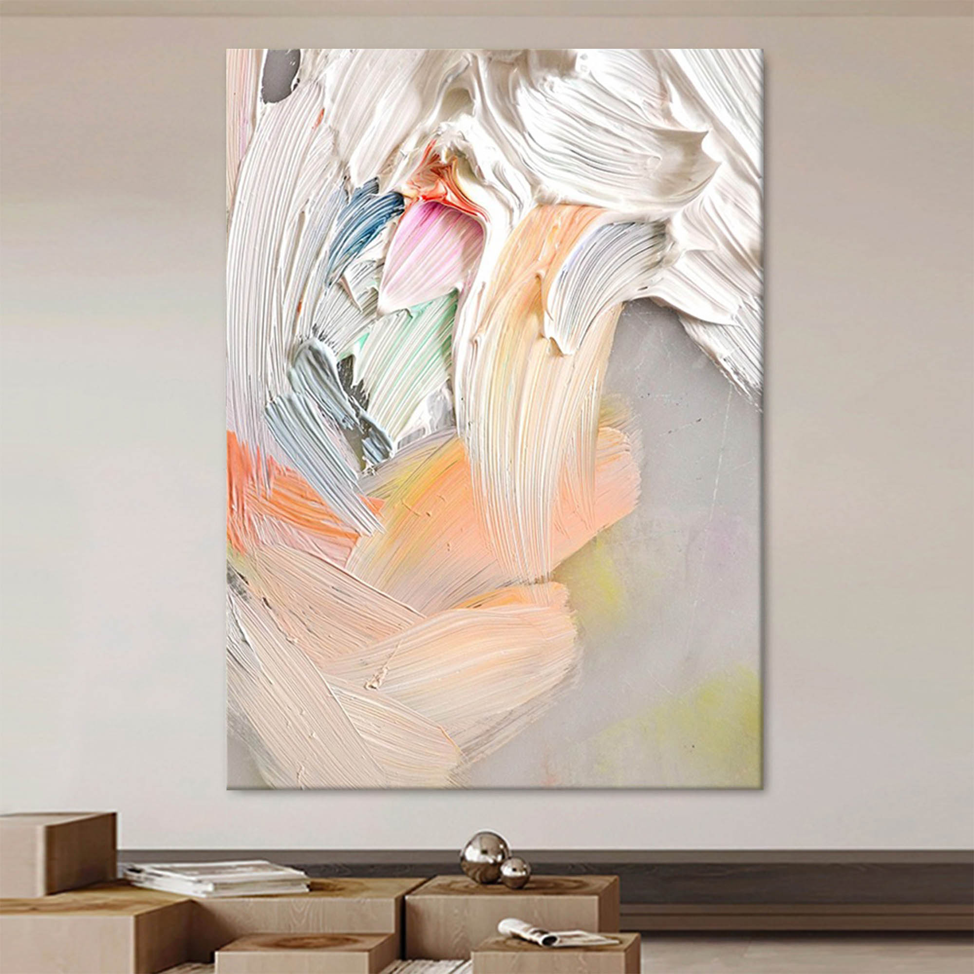 Abstract Colorful oil Painting On Canvas Modern Vibrant Wall Art Living Room Wall Home Decor
