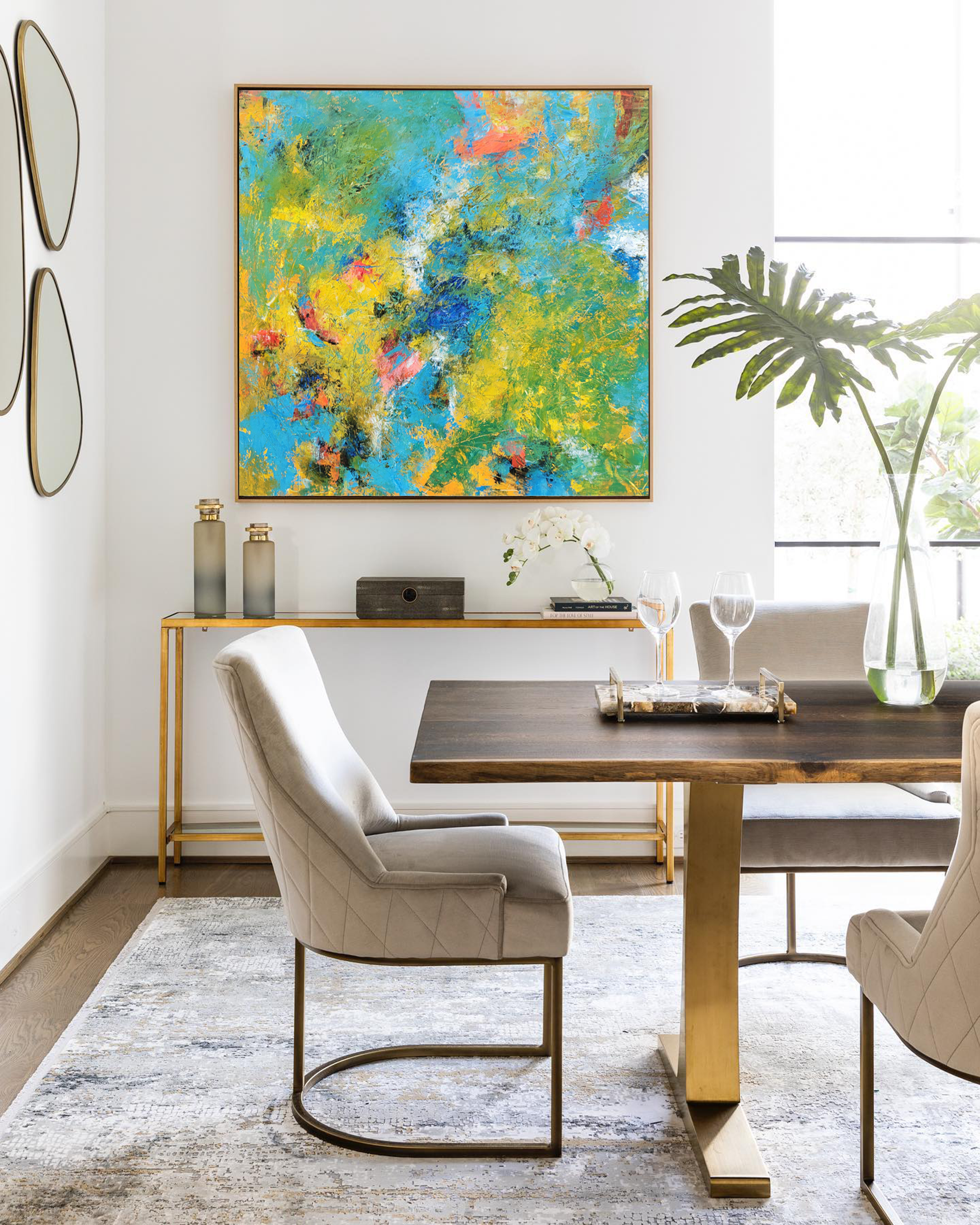 Colorful Abstract Oil Painting On Canvas Original Texture Acrylic Painting Wall Art Modern Living Room Decor