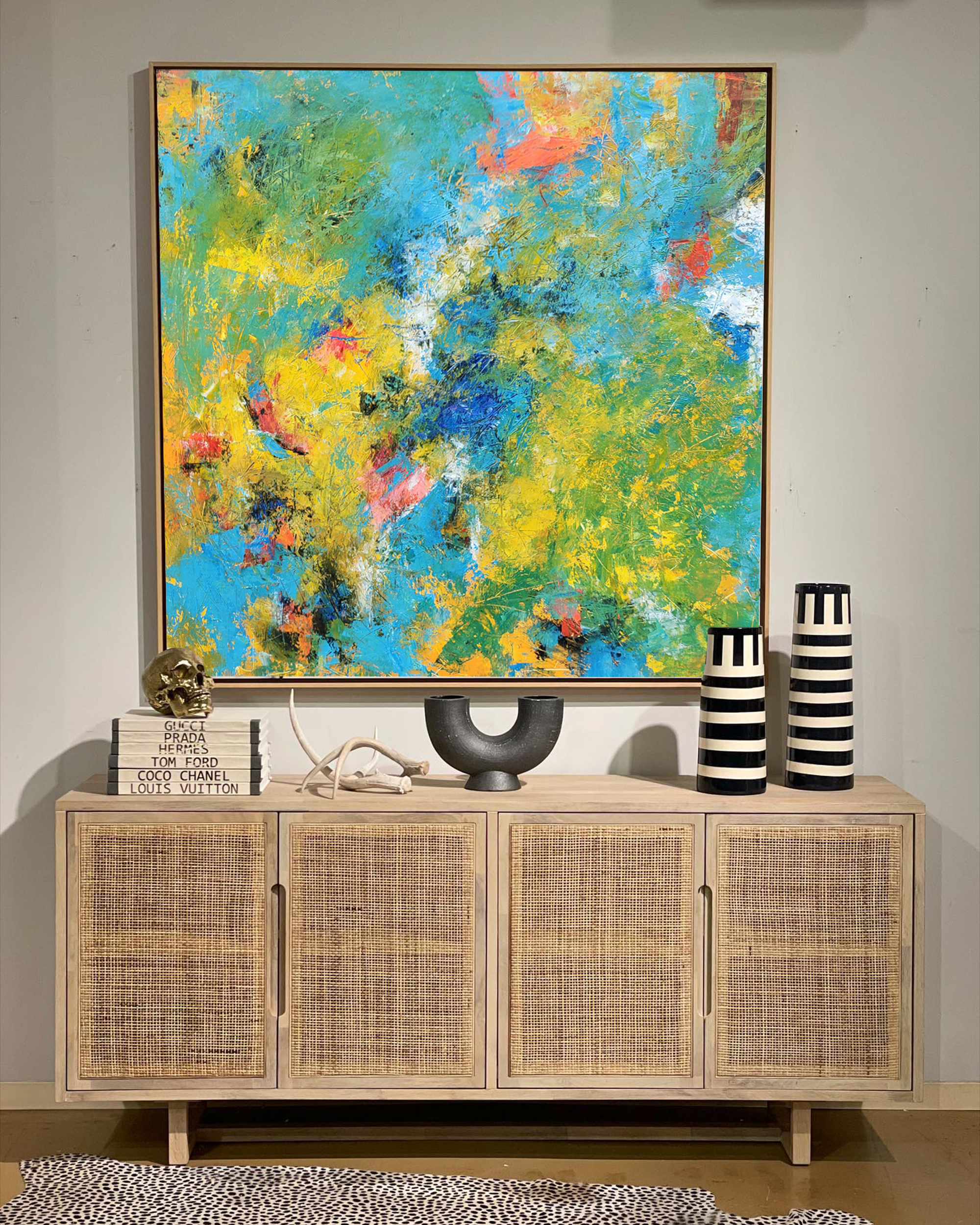 Colorful Abstract Oil Painting On Canvas Original Texture Acrylic Painting Wall Art Modern Living Room Decor