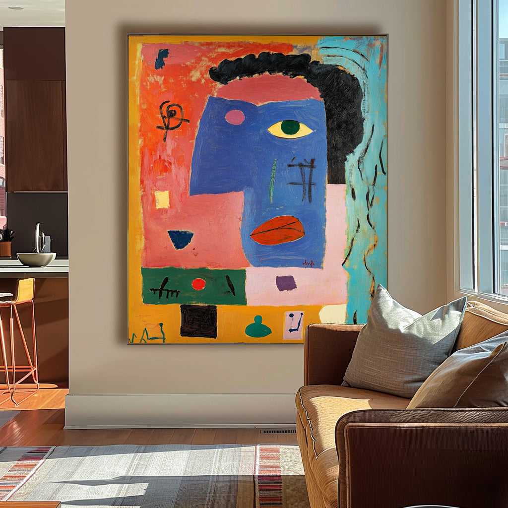 Abstract Portrait Wall Art Original High Aaturation Painting Acrylic painting Fashion Art Home Decor