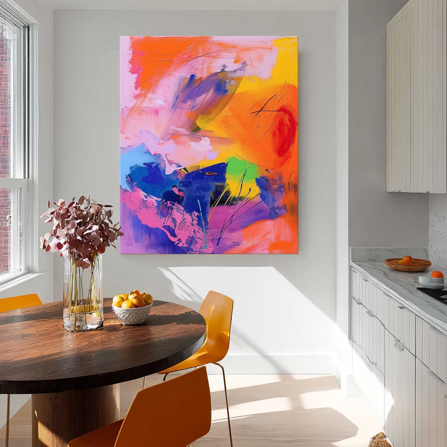 Vibrant Colorful Abstract Oil Painting On Canvas Large Modern Wall Art For Living Room Bedroom Home Decor