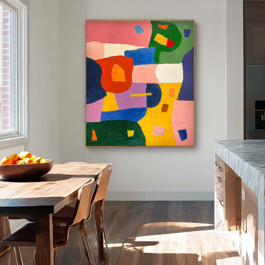 Abstract Wall Art Original Irregular Geometric Shapes Painting Acrylic painting Fashion Art Home Decor