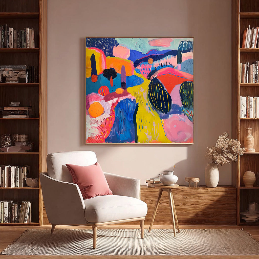 Contemporary Art Color Texture Acrylic painting Original Scenery Oil Painting Abstract Graffiti Wall Art