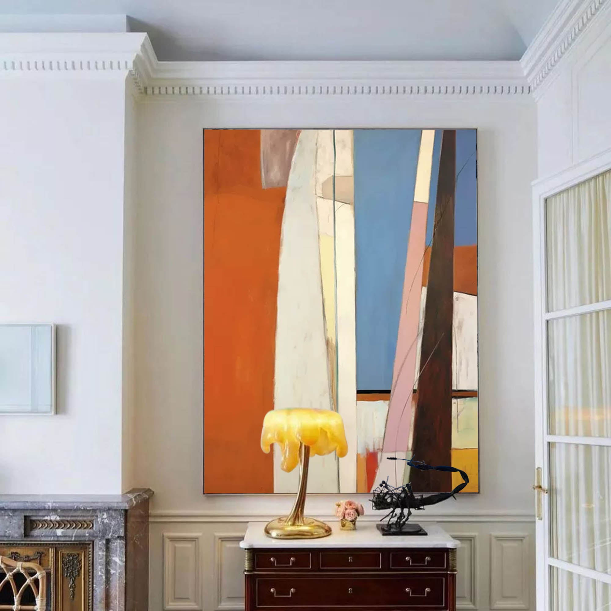 Bright colors Abstract Oil Painting On Canvas Large Original Painting Modern Wall Art For Living Room