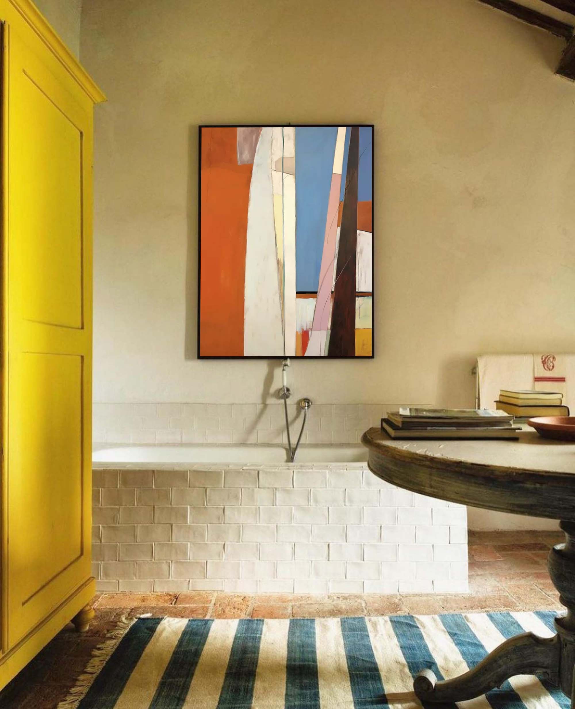 Bright colors Abstract Oil Painting On Canvas Large Original Painting Modern Wall Art For Living Room