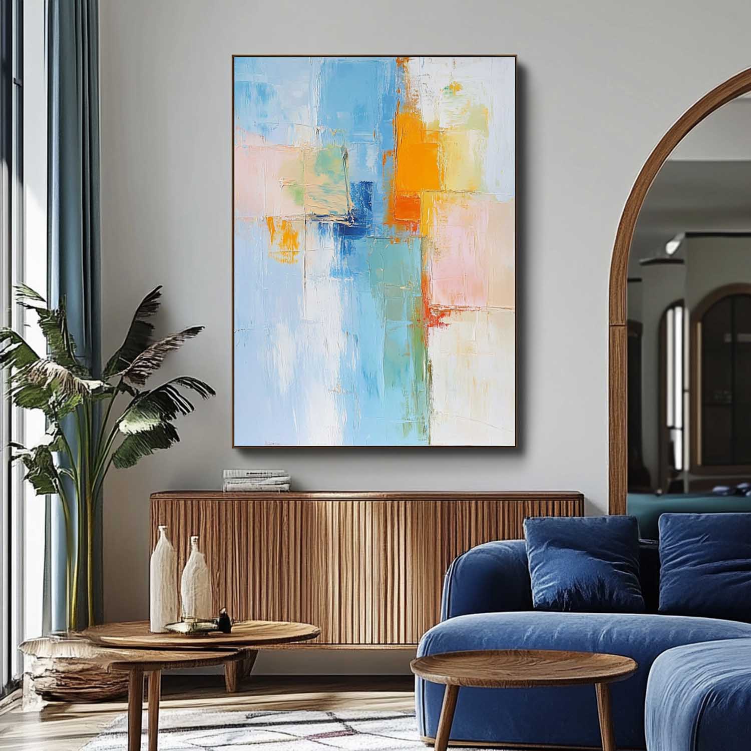 Texture Abstract Oil Painting Bright Large Acrylic Painting On Canvas High Quality Original Artwork