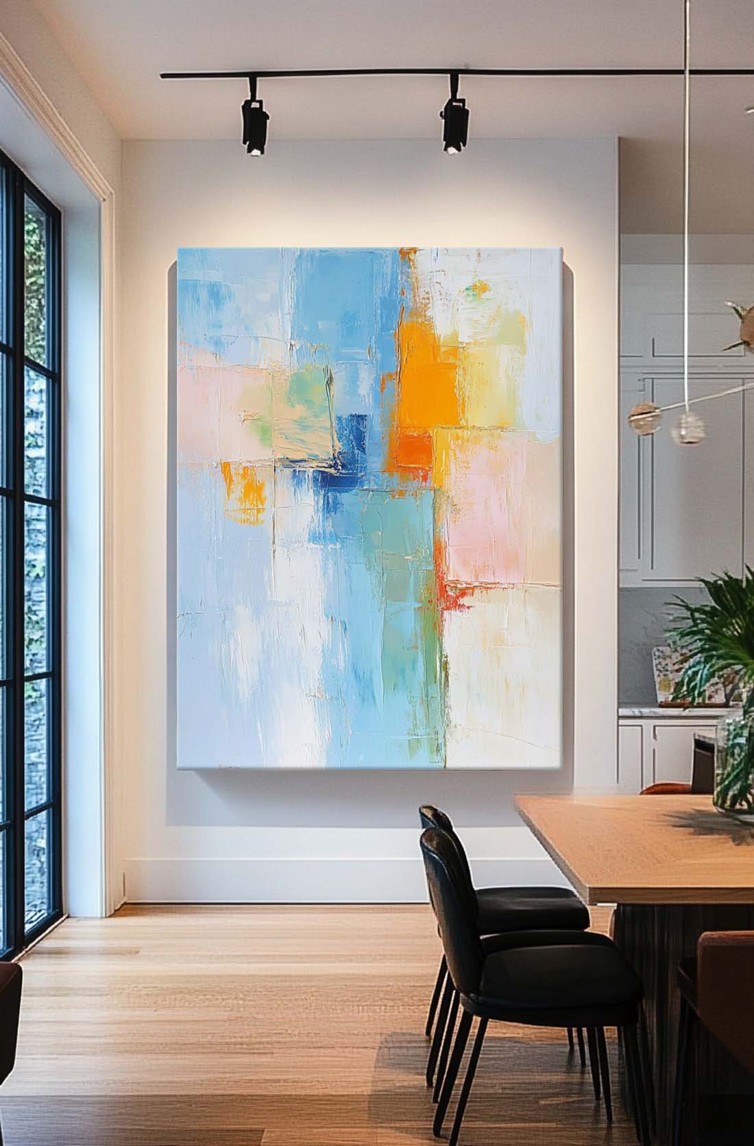 Texture Abstract Oil Painting Bright Large Acrylic Painting On Canvas High Quality Original Artwork