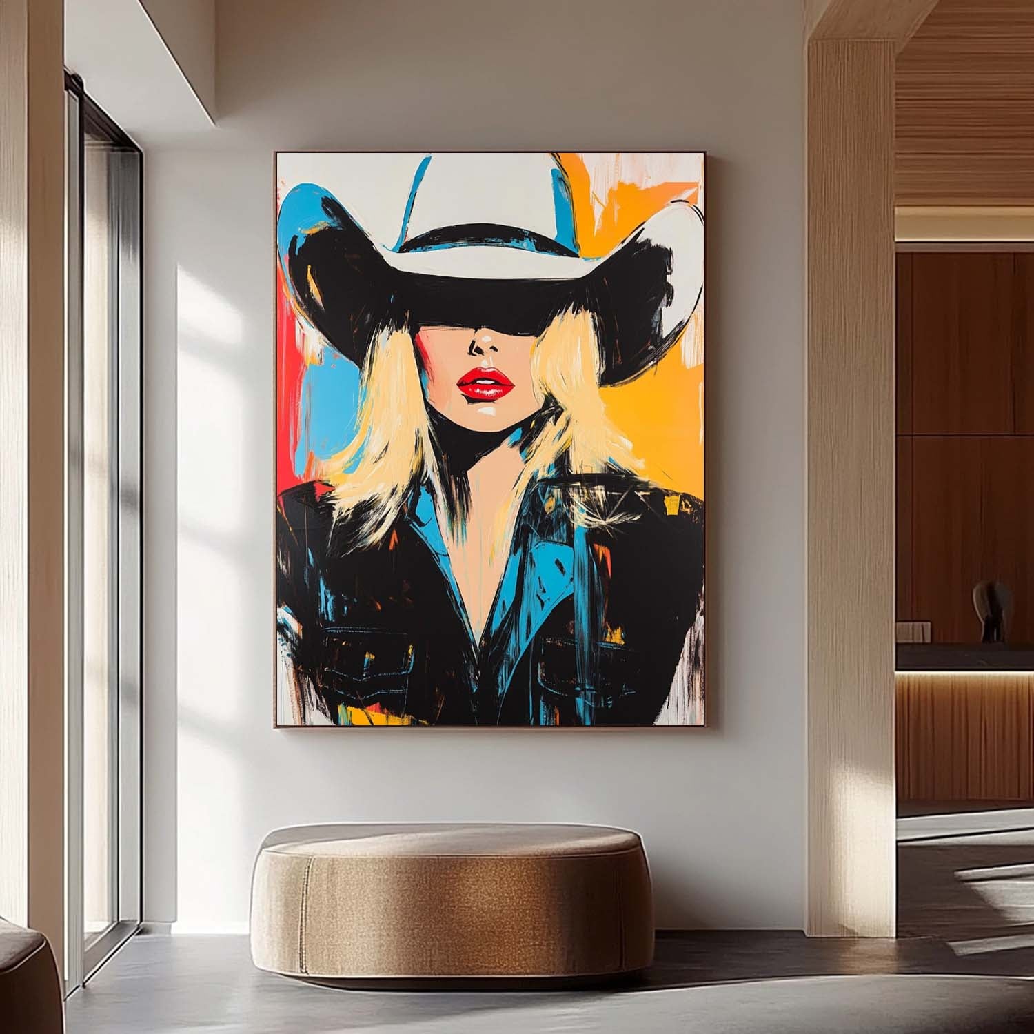 Fashion Lady Abstract Painting Beautiful Woman Wall Art painting Large Portrait Artwork Home Decor