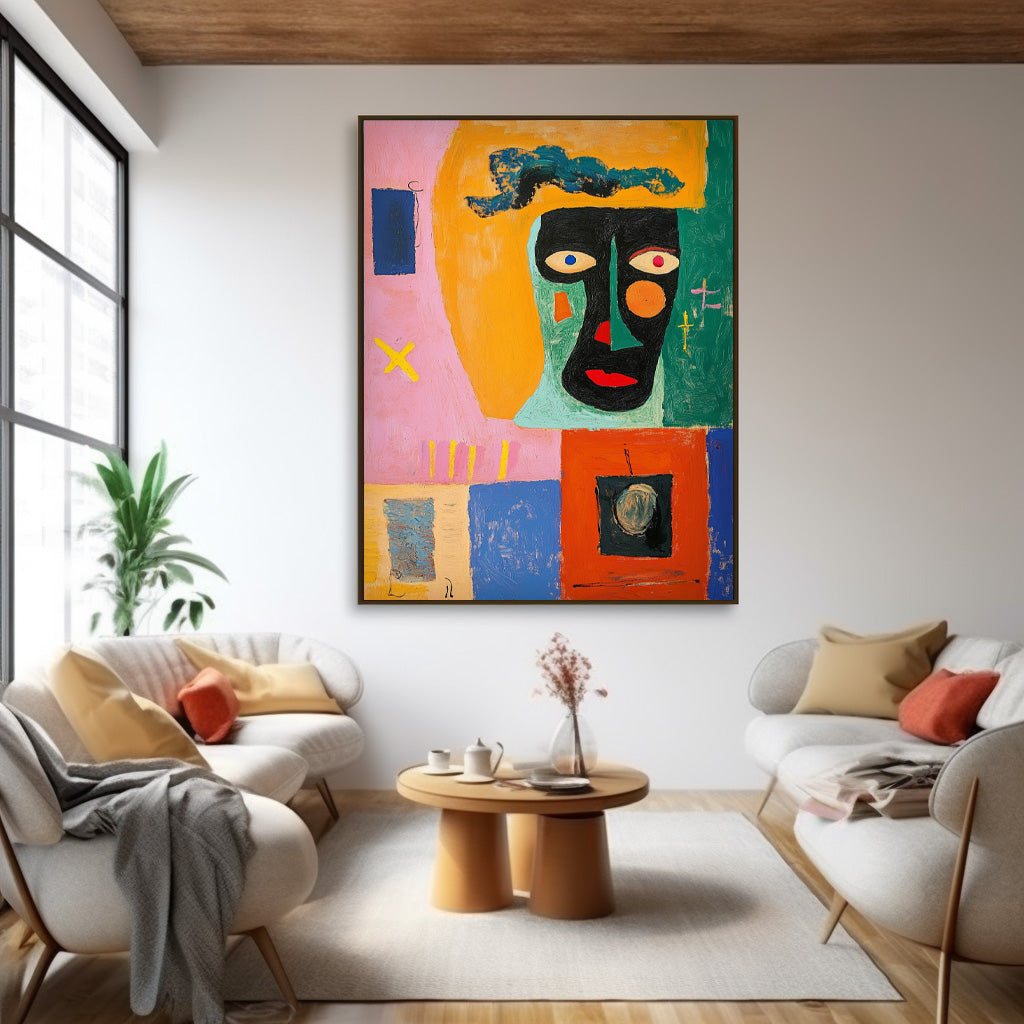 Fashion Art Original High Aaturation Painting Acrylic painting Abstract Portrait Wall Art Home Decor