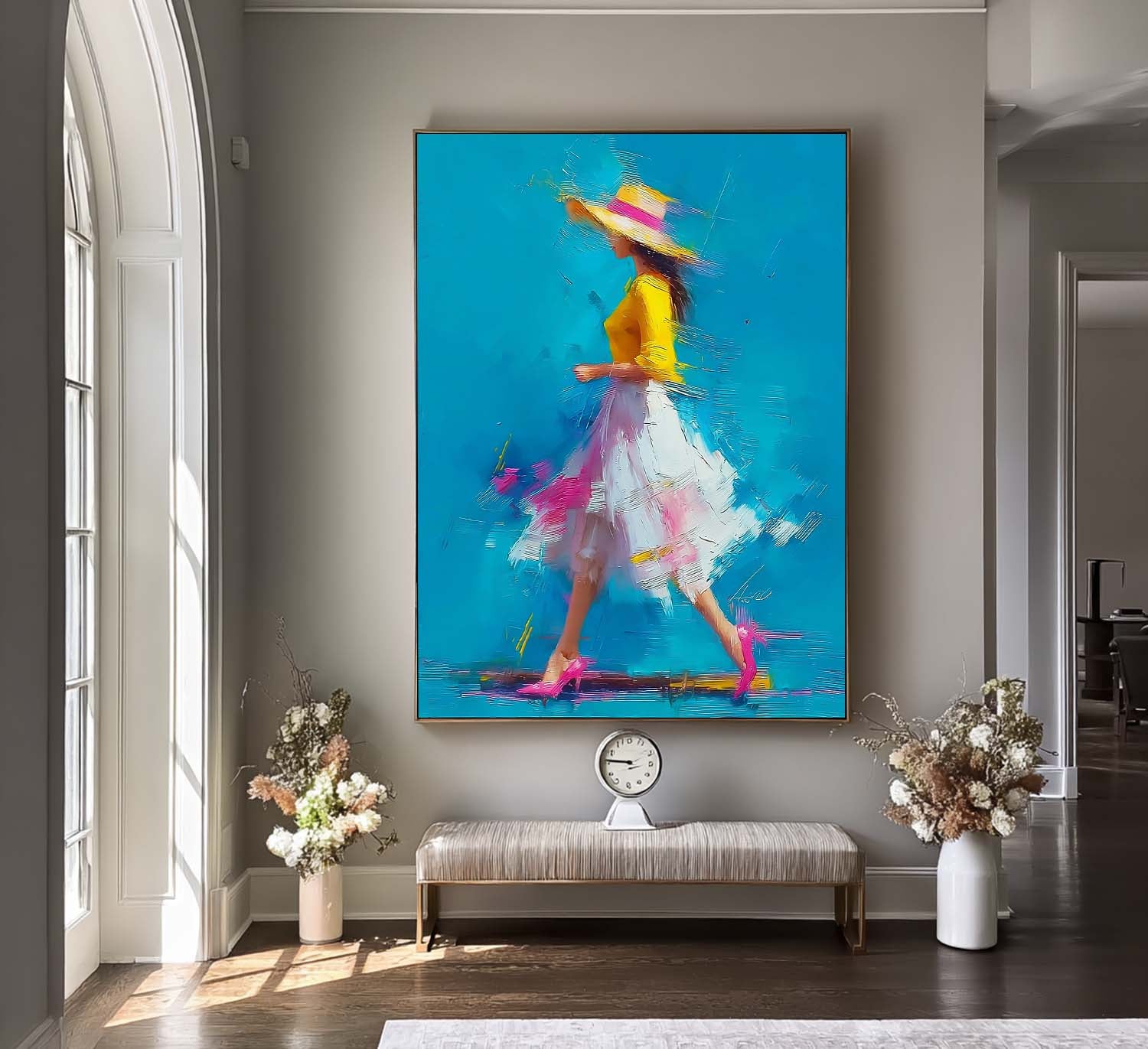 Modern Impressionist Wall Art Fashion Woman Canvas Painting Contemporary Figurative Abstract Art Home Decor
