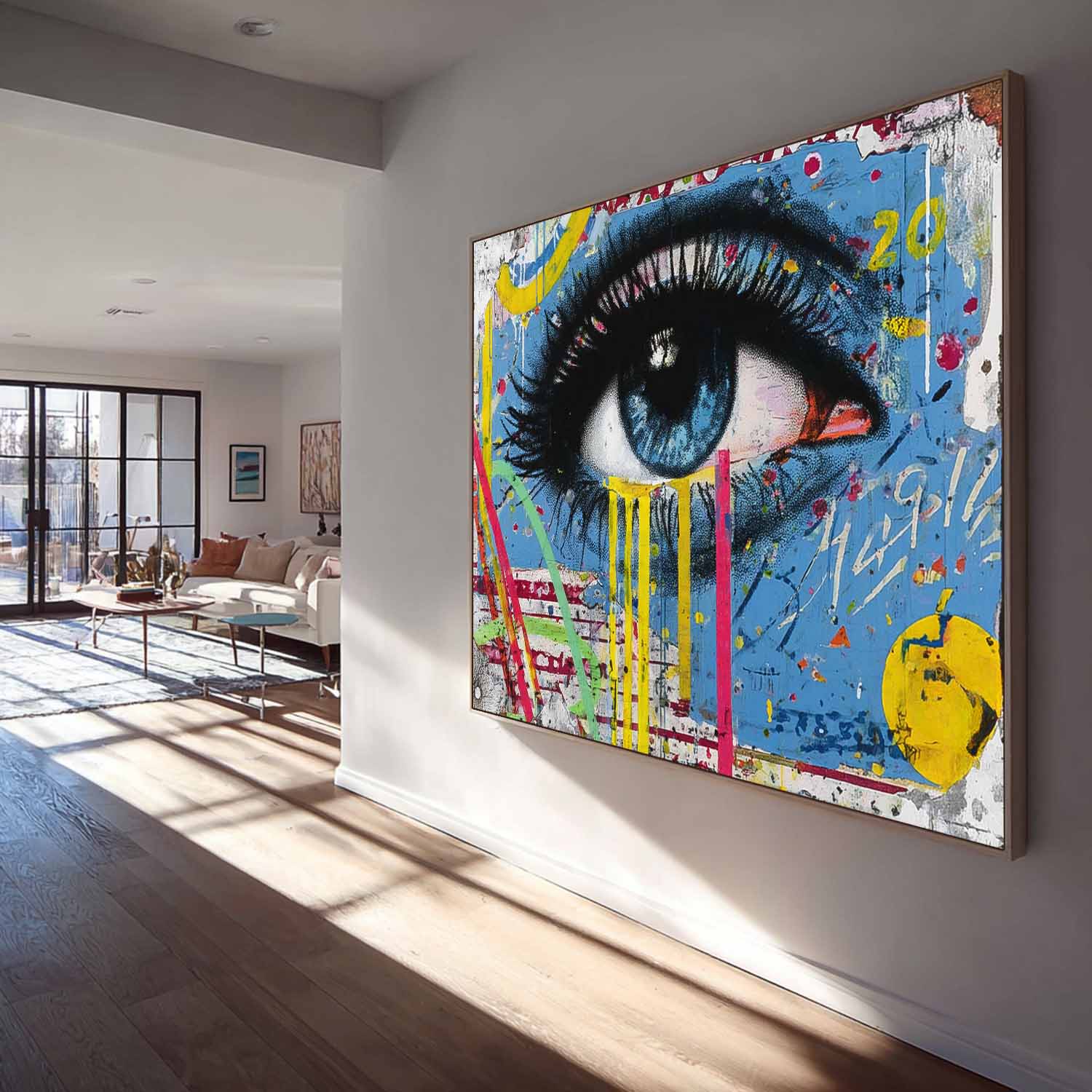 Abstract Eye Oil Painting Modern Colorful Artwork Texture Acrylic painting Original Wall Art Home Decor