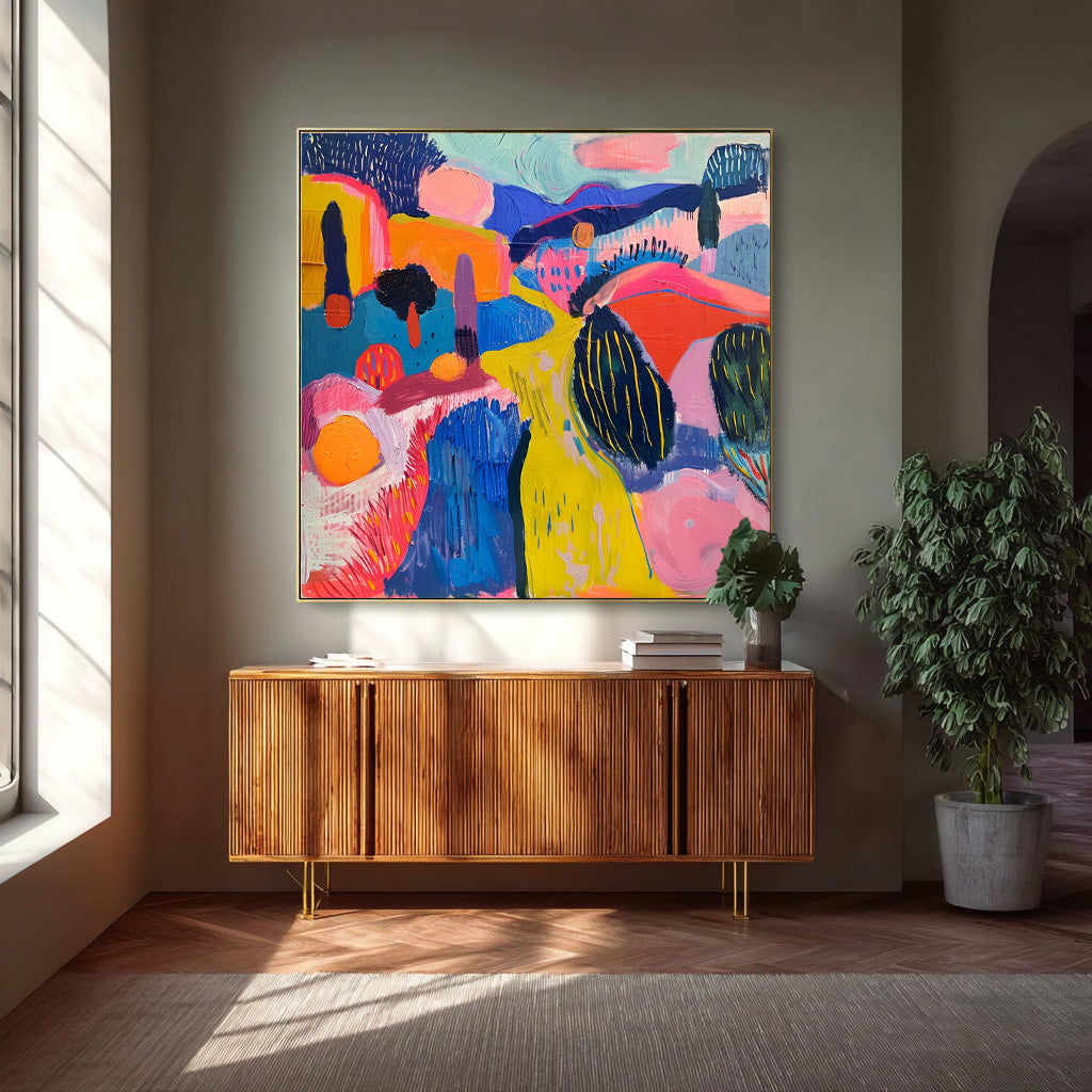 Contemporary Art Color Texture Acrylic painting Original Scenery Oil Painting Abstract Graffiti Wall Art