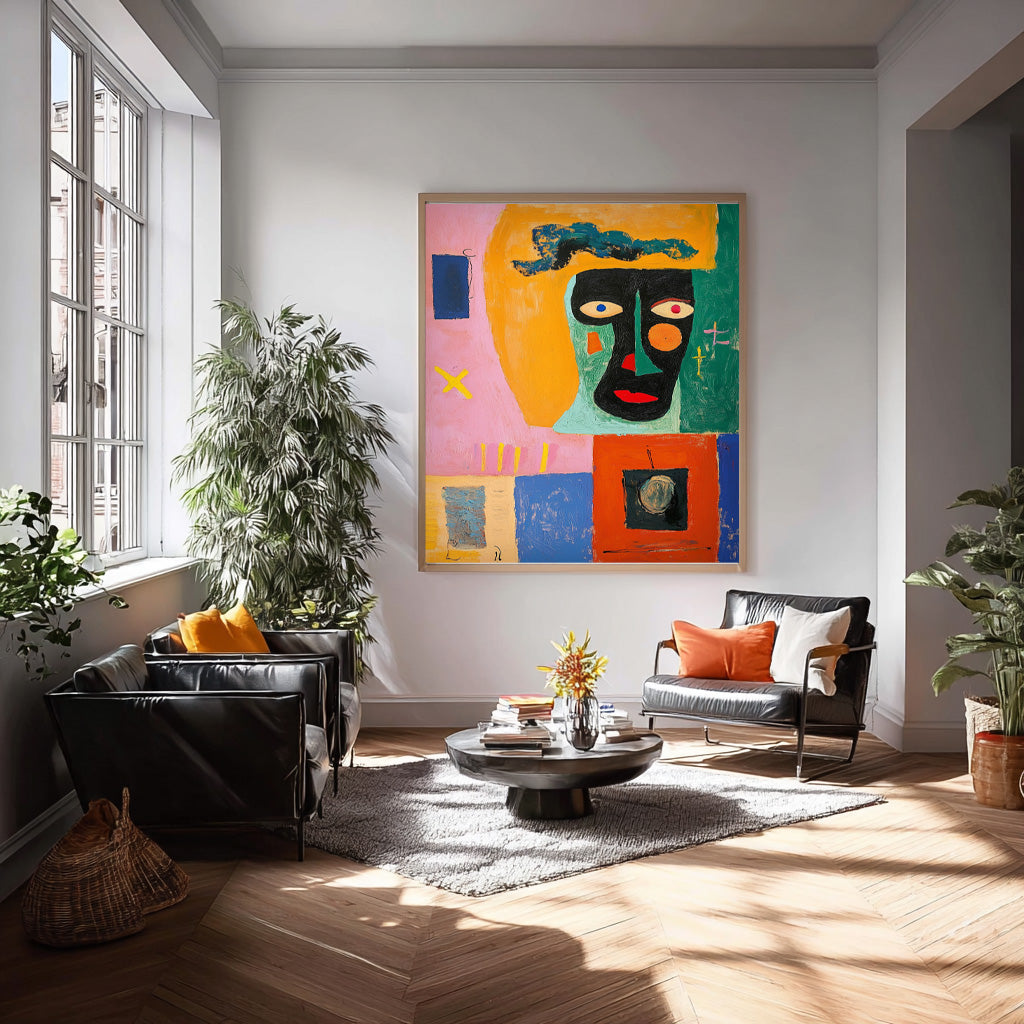 Fashion Art Original High Aaturation Painting Acrylic painting Abstract Portrait Wall Art Home Decor