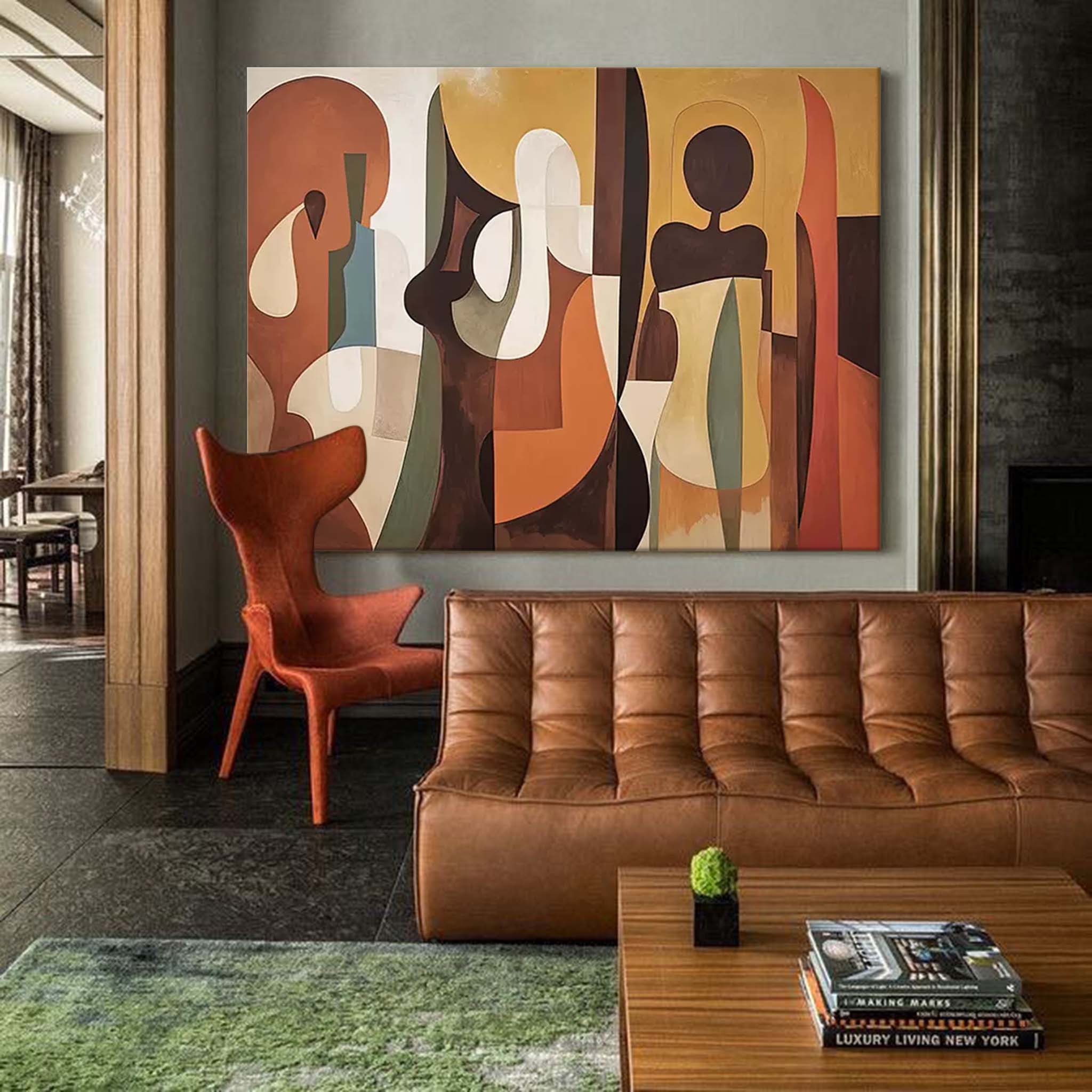 Modern Acrylic Painting Large Abstract Figure Oil Painting Original Wall Art Home Decoration