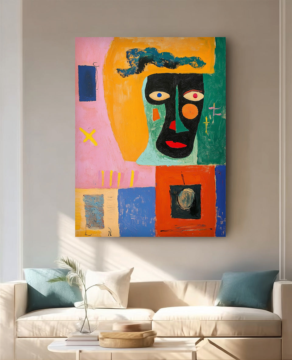 Fashion Art Original High Aaturation Painting Acrylic painting Abstract Portrait Wall Art Home Decor