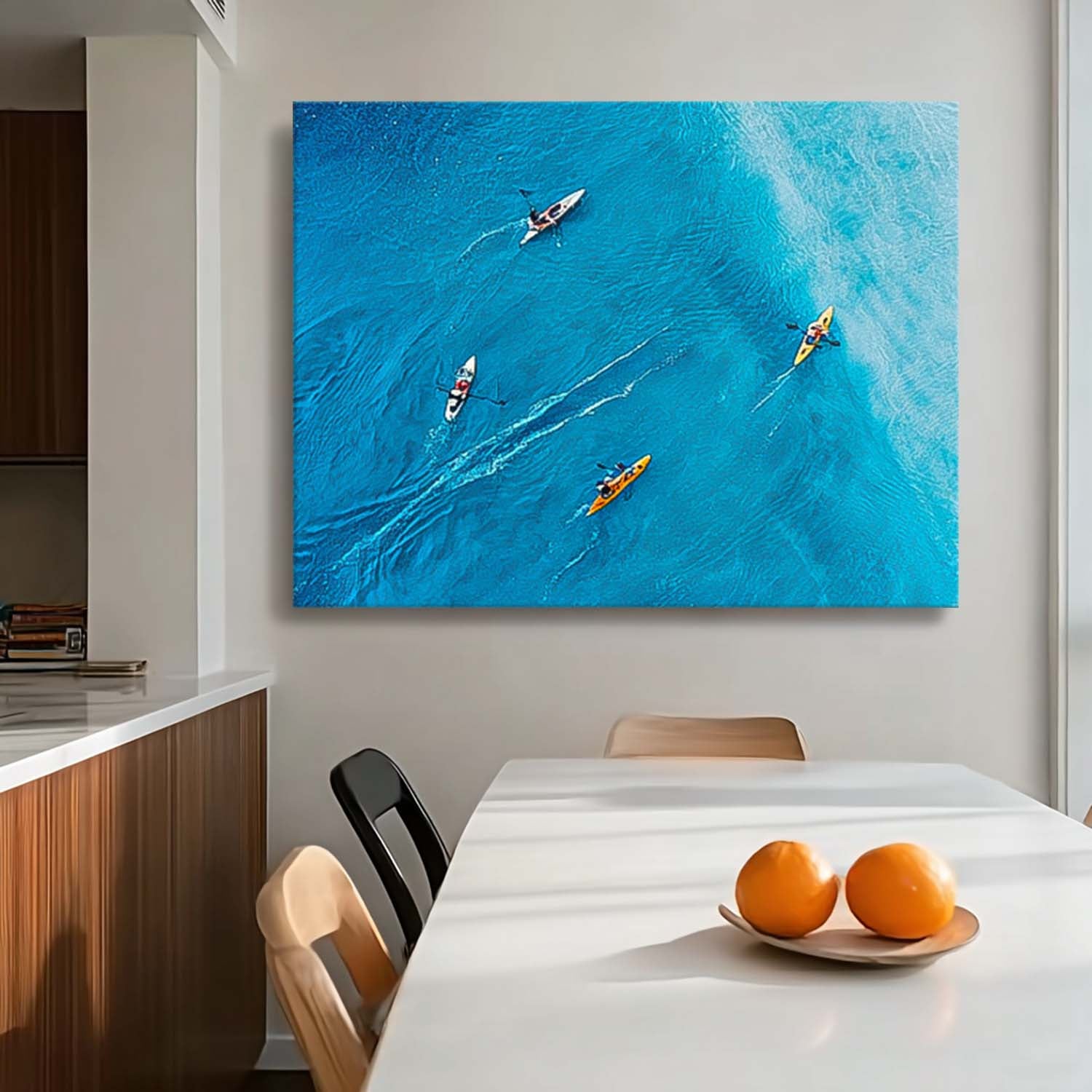 Original Rowing Boats oil painting Boat Seascape Landscape Impasto painting Impressionism Coastal artwork