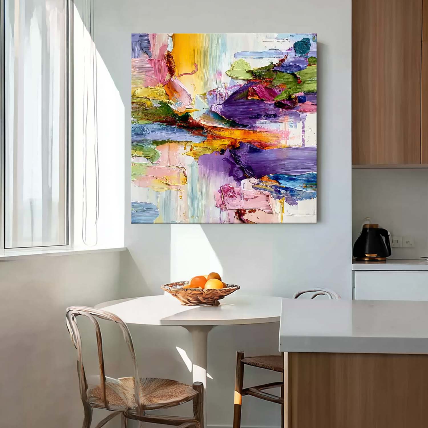 Abstract Large Wall Art Original Scraper Oil Painting Color Texture Acrylic painting Contemporary Art