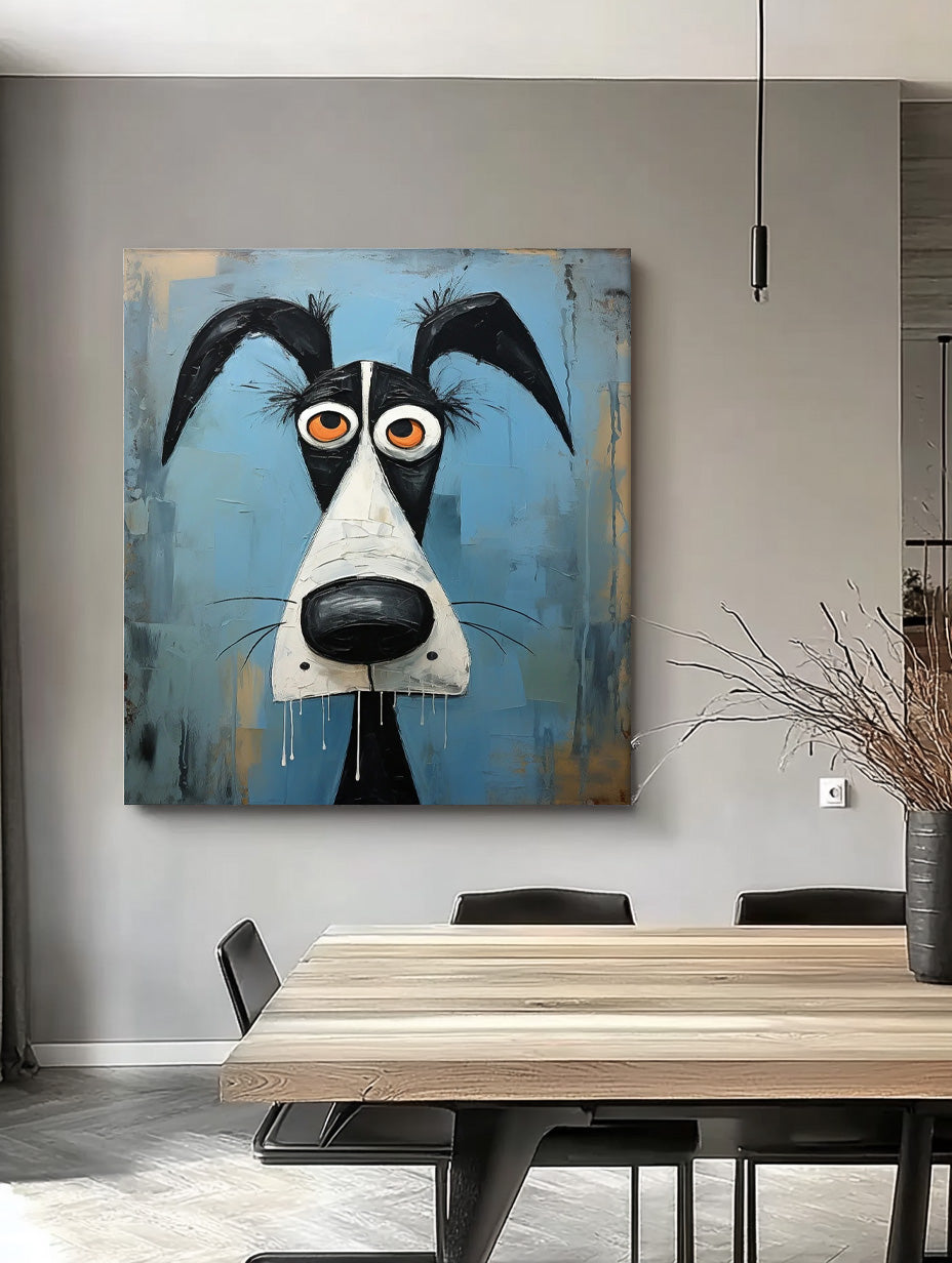 Modern Doberman Pinscher Oil Painting Canvas Original Lovely Dog Wall Art Large Animal Artwork