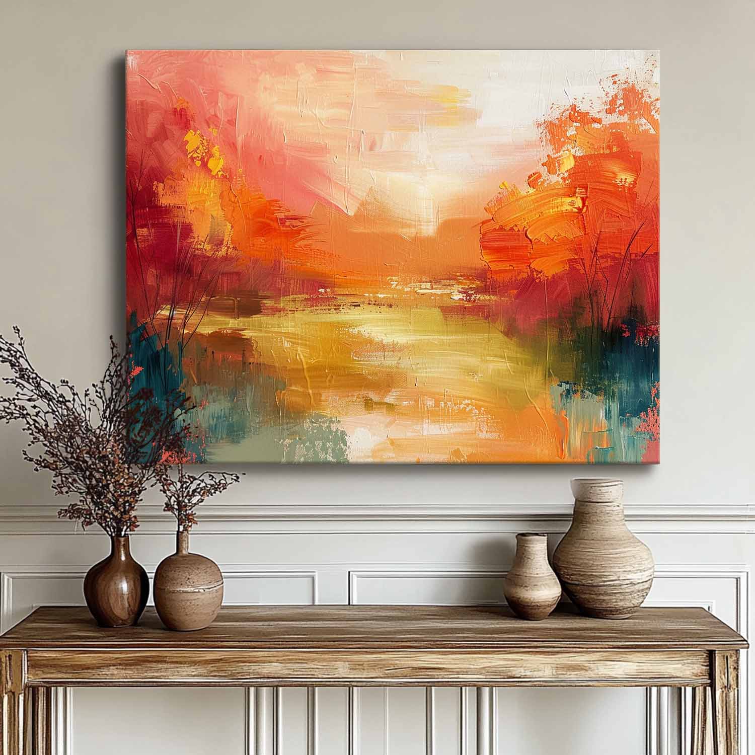 Texture High Quality Wall Art Original Scenery Painting Abstract Landscape Oil Painting On Canvas Framed