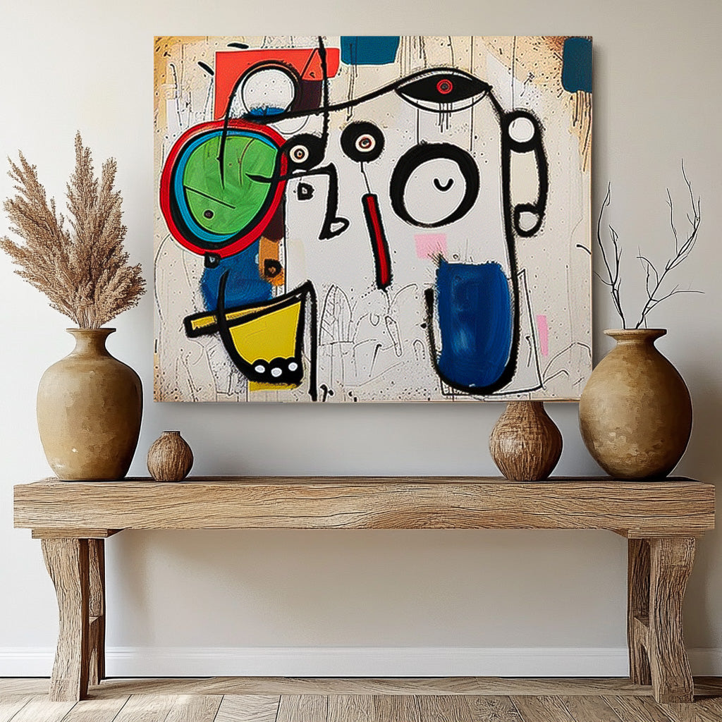 Original Minimalist Cute Graffiti Abstract Artwork Large Color Wall Art Abstract Oil Painting Home Decor