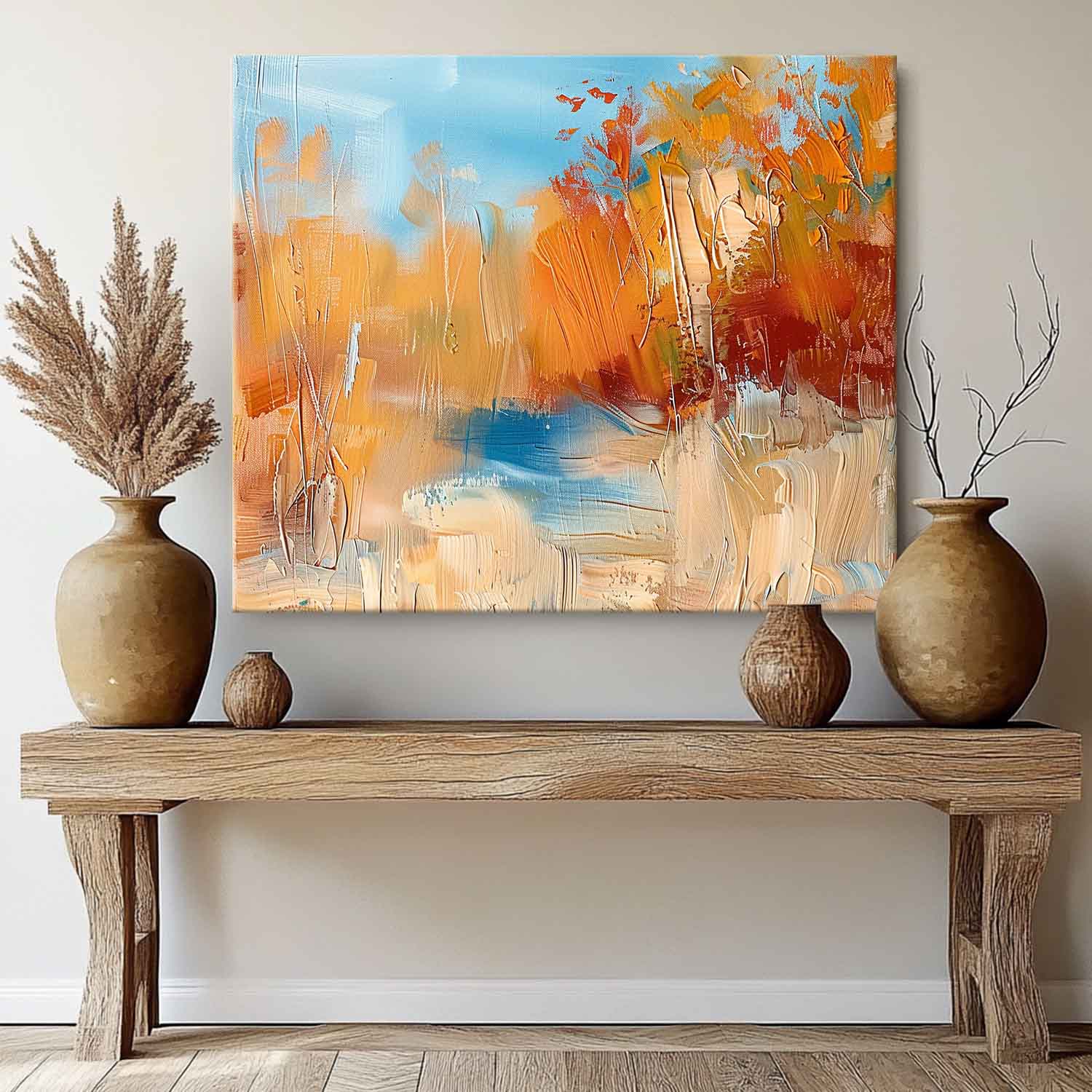 Color Abstract Landscape Oil Painting On Canvas Framed Texture High Quality Wall Art Original Scenery Artwork