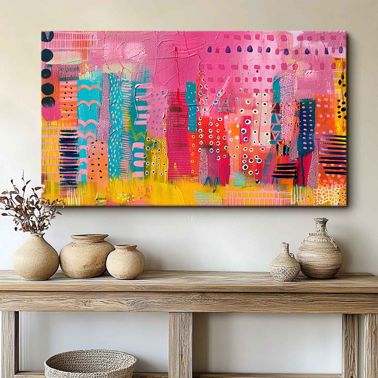 Original Graffiti Wall Art Colorful Texture Abstract Oil Painting Big Canvas Artwork Modern Acrylic Painting